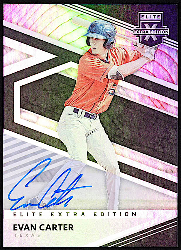 Evan Carter 2020 Elite Extra Edition Signatures #50 RC at PristineAuction.com Evan Carter 2020 Elite Extra Edition Signatures #50 RC at PristineAuction.com