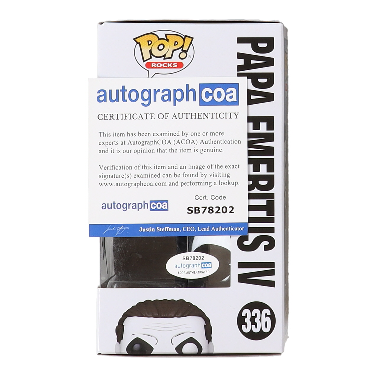 Tobias Forge Signed "Ghost" #336 Funko Pop! Vinyl Figure (ACOA) at PristineAuction.com Tobias Forge Signed "Ghost" #336 Funko Pop! Vinyl Figure (ACOA) at PristineAuction.com