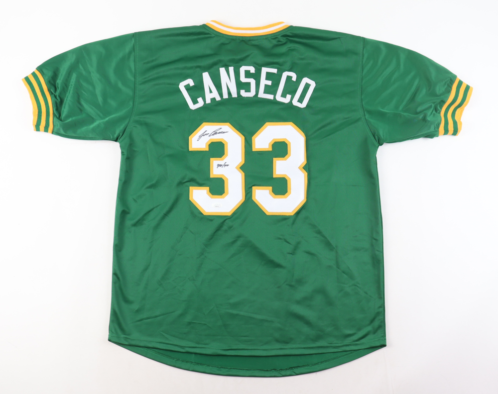 Jose Canseco Signed Jersey Inscribed "40/40" (JSA) at PristineAuction.com Jose Canseco Signed Jersey Inscribed "40/40" (JSA) at PristineAuction.com