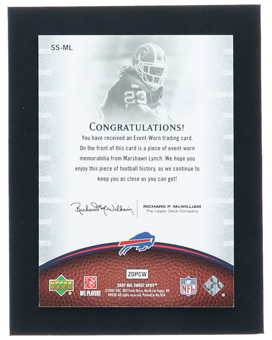 Marshawn Lynch 2007 Sweet Spot Sweet Swatch Jersey #SSML RC at PristineAuction.com Marshawn Lynch 2007 Sweet Spot Sweet Swatch Jersey #SSML RC at PristineAuction.com