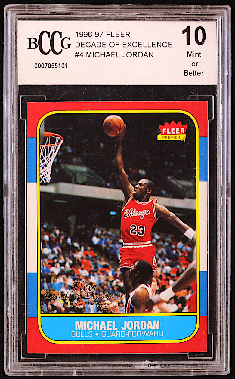 Michael Jordan 1996-97 Fleer Decade of Excellence #4 (BCCG 10) at PristineAuction.com Michael Jordan 1996-97 Fleer Decade of Excellence #4 (BCCG 10) at PristineAuction.com