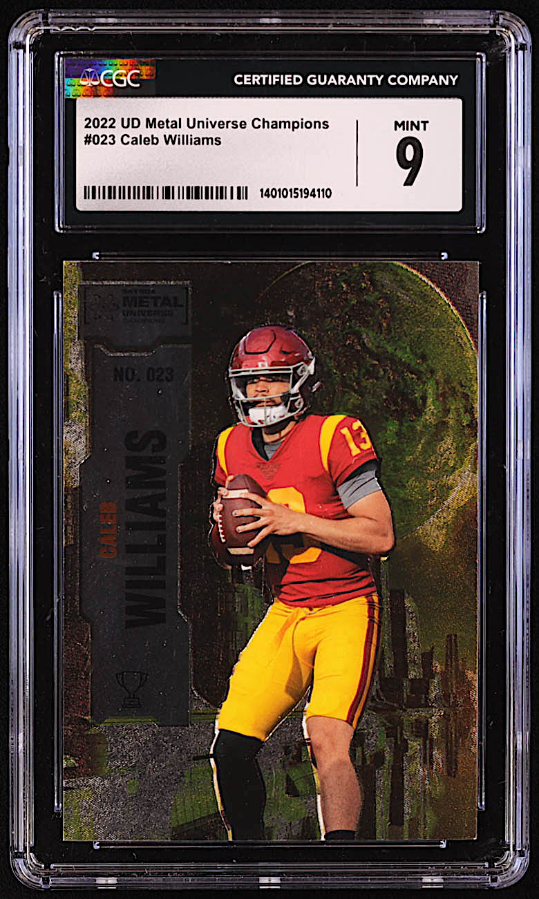 Caleb Williams 2022 Skybox Metal Universe Champions #23 RC (CGC 9) at PristineAuction.com Caleb Williams 2022 Skybox Metal Universe Champions #23 RC (CGC 9) at PristineAuction.com