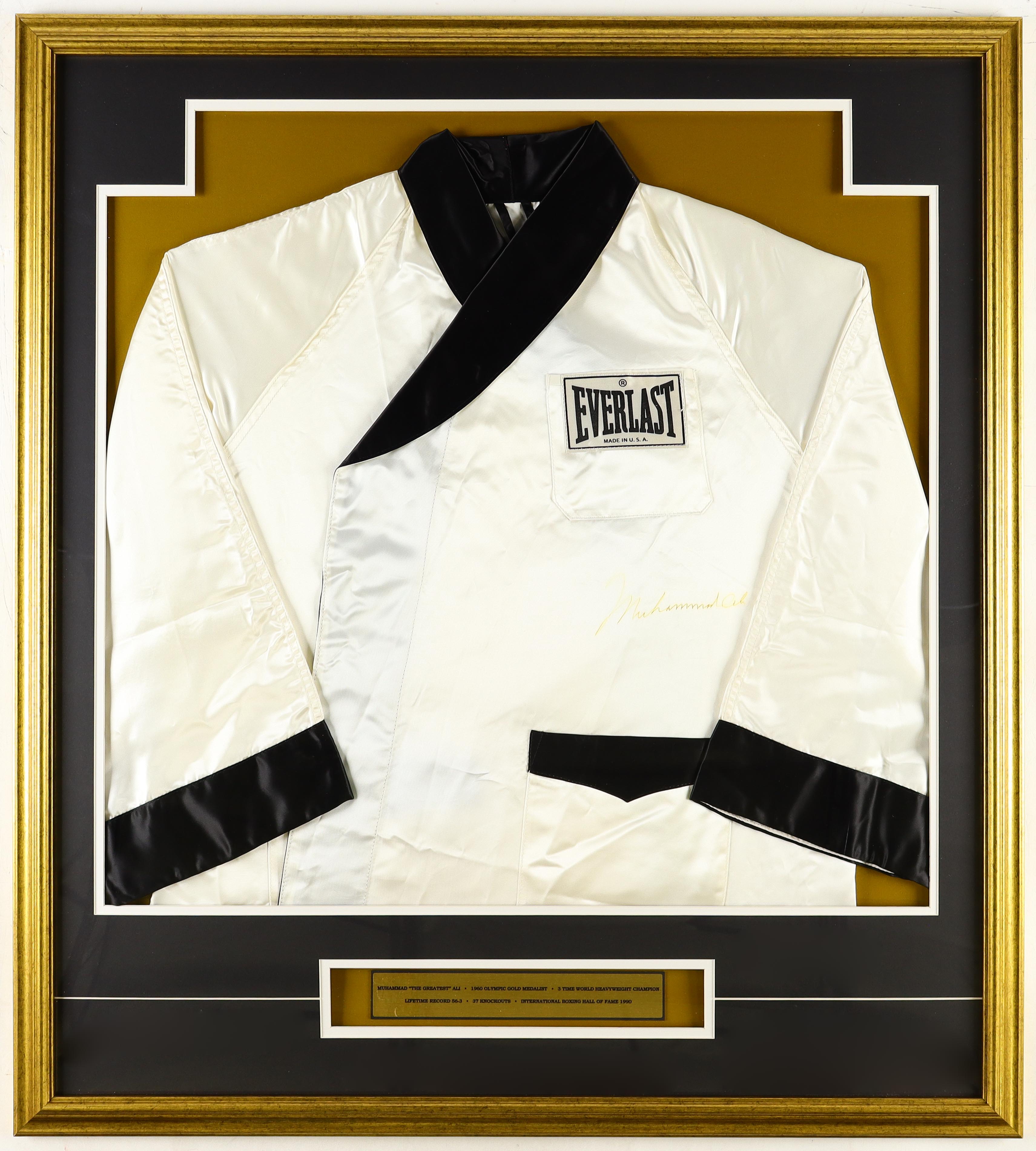 Muhammad Ali Signed Custom Framed Everlast Robe (PSA) at PristineAuction.com Muhammad Ali Signed Custom Framed Everlast Robe (PSA) at PristineAuction.com