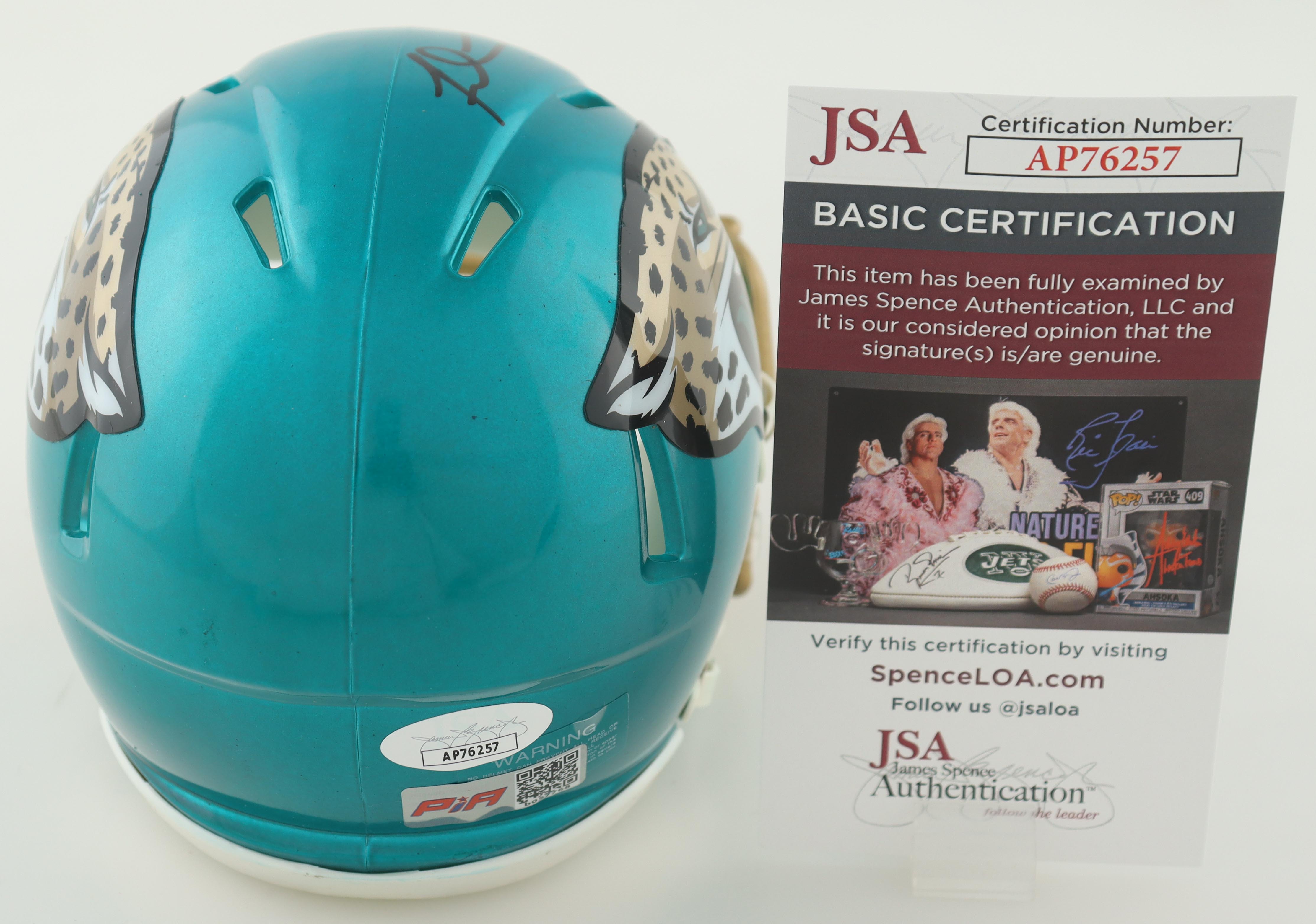 Fred Taylor Signed Jaguars Flash Alternate Speed Mini Helmet (JSA) at PristineAuction.com Fred Taylor Signed Jaguars Flash Alternate Speed Mini Helmet (JSA) at PristineAuction.com