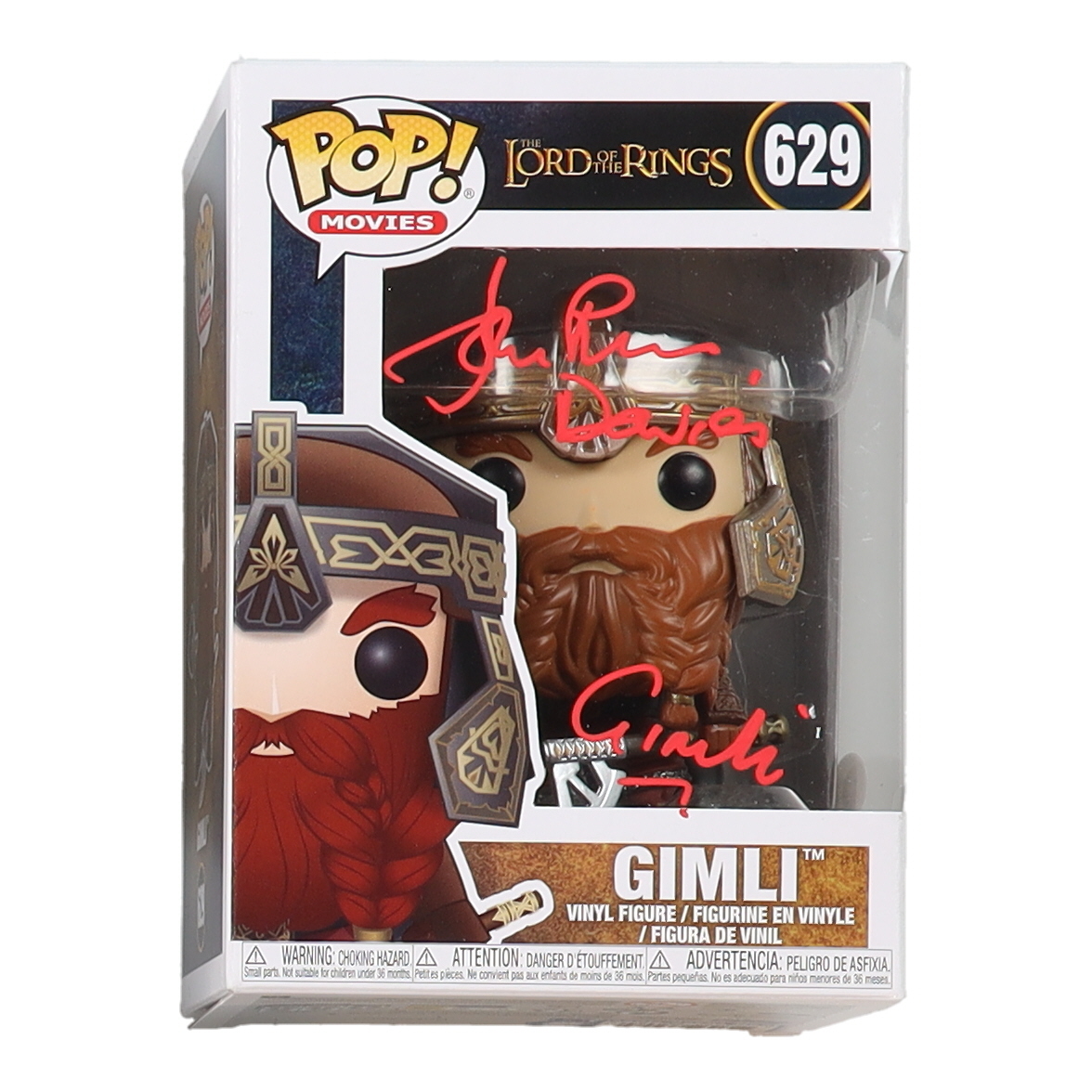 John Rhys-Davies Signed "The Lord of the Rings" #629 Ginli Funko Pop! Vinyl Figure Inscribed "Gimli" (JSA) at PristineAuction.com John Rhys-Davies Signed "The Lord of the Rings" #629 Ginli Funko Pop! Vinyl Figure Inscribed "Gimli" (JSA) at PristineAuction.com
