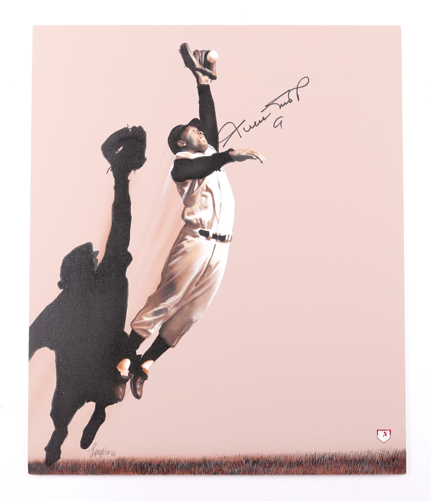 Willie Mays & Gary Longordo Signed Giants Original PaInting on Canvas Mounted On Board By Artist Gary Longordo (MAB & PA) at PristineAuction.com Willie Mays & Gary Longordo Signed Giants Original PaInting on Canvas Mounted On Board By Artist Gary Longordo (MAB & PA) at PristineAuction.com