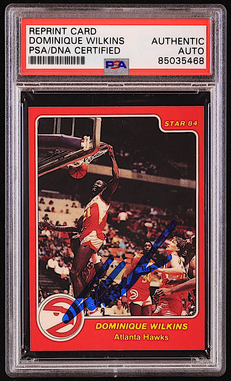 Dominique Wilkins Signed Trading Card (PSA) at PristineAuction.com Dominique Wilkins Signed Trading Card (PSA) at PristineAuction.com