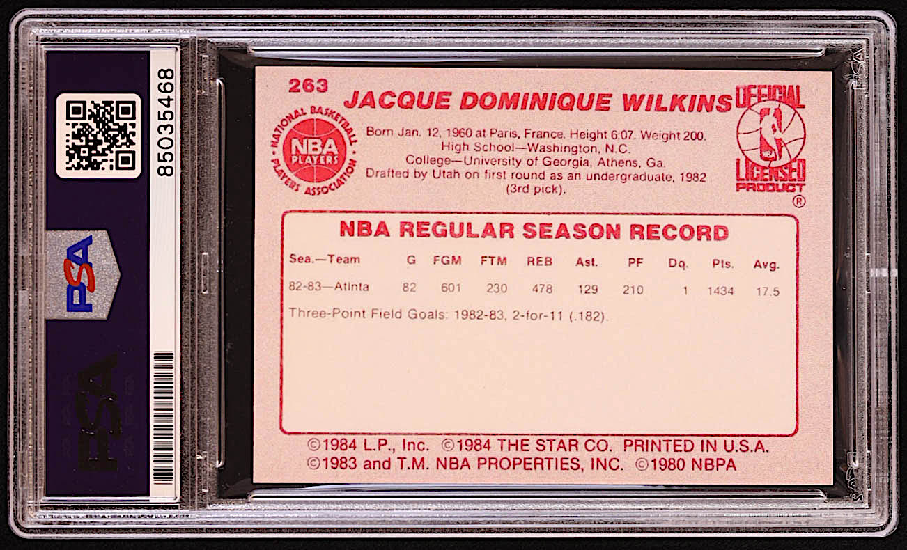 Dominique Wilkins Signed Trading Card (PSA) at PristineAuction.com Dominique Wilkins Signed Trading Card (PSA) at PristineAuction.com