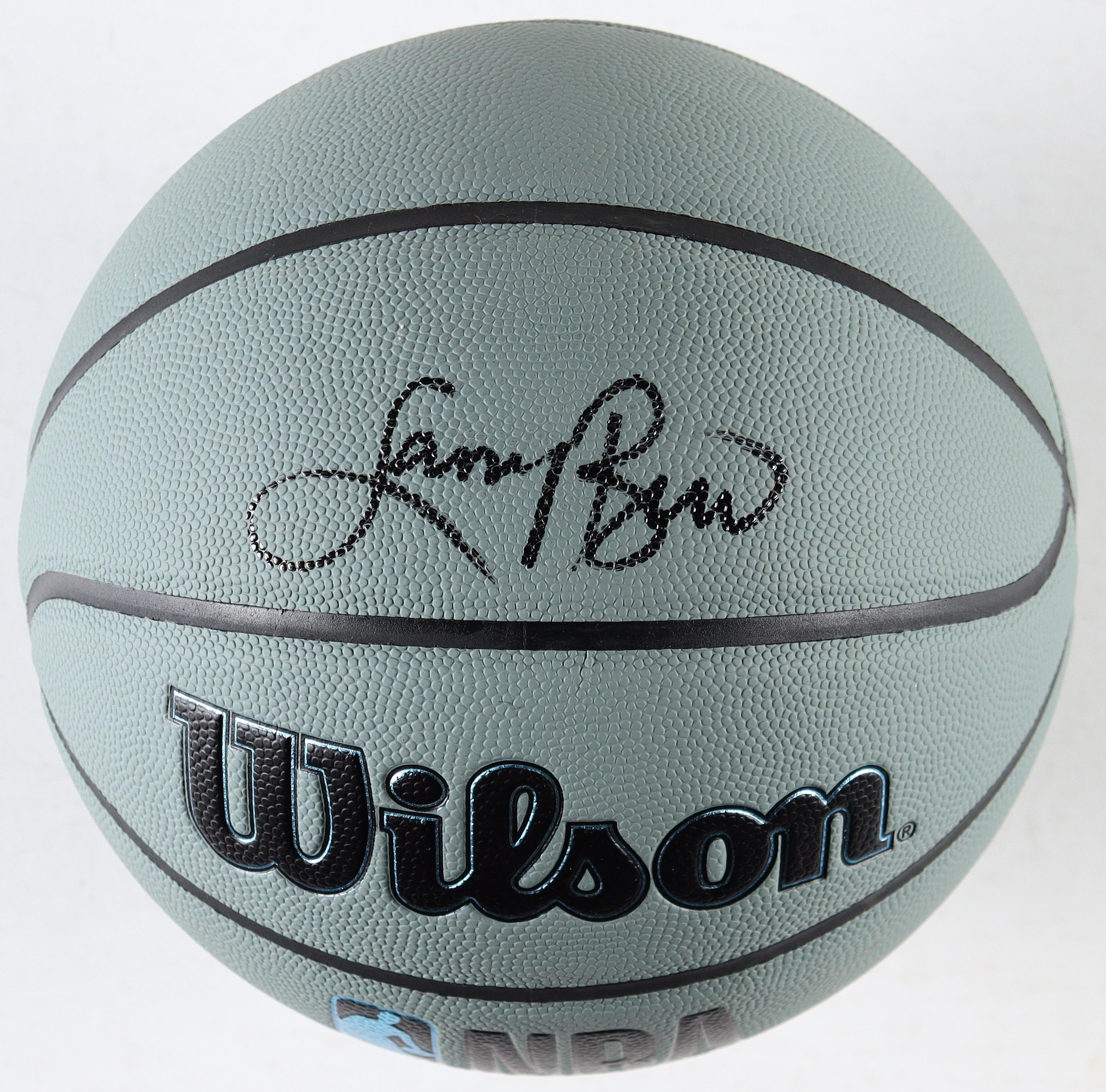 Larry Bird Signed NBA Basketball With Display Case & Name Plate (PSA) at PristineAuction.com Larry Bird Signed NBA Basketball With Display Case & Name Plate (PSA) at PristineAuction.com