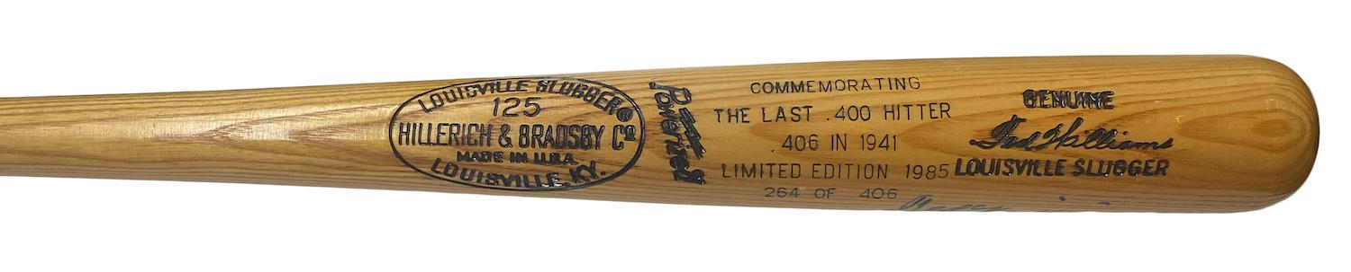 Ted Williams Signed LE Louisville Slugger Commemorative Baseball Bat (PSA) at PristineAuction.com Ted Williams Signed LE Louisville Slugger Commemorative Baseball Bat (PSA) at PristineAuction.com