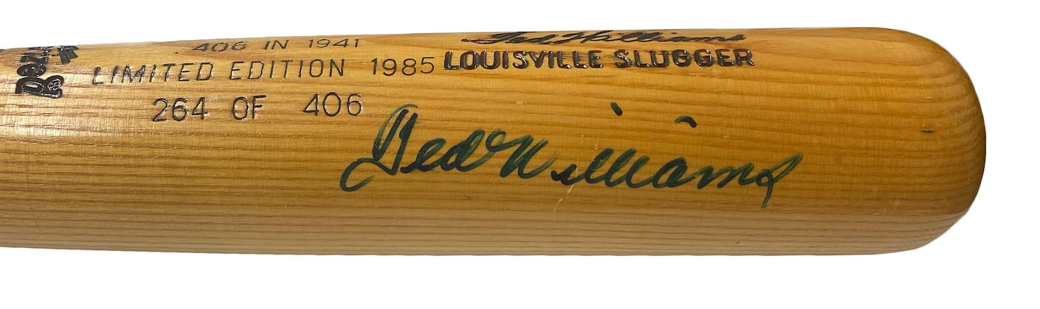 Ted Williams Signed LE Louisville Slugger Commemorative Baseball Bat (PSA) at PristineAuction.com Ted Williams Signed LE Louisville Slugger Commemorative Baseball Bat (PSA) at PristineAuction.com