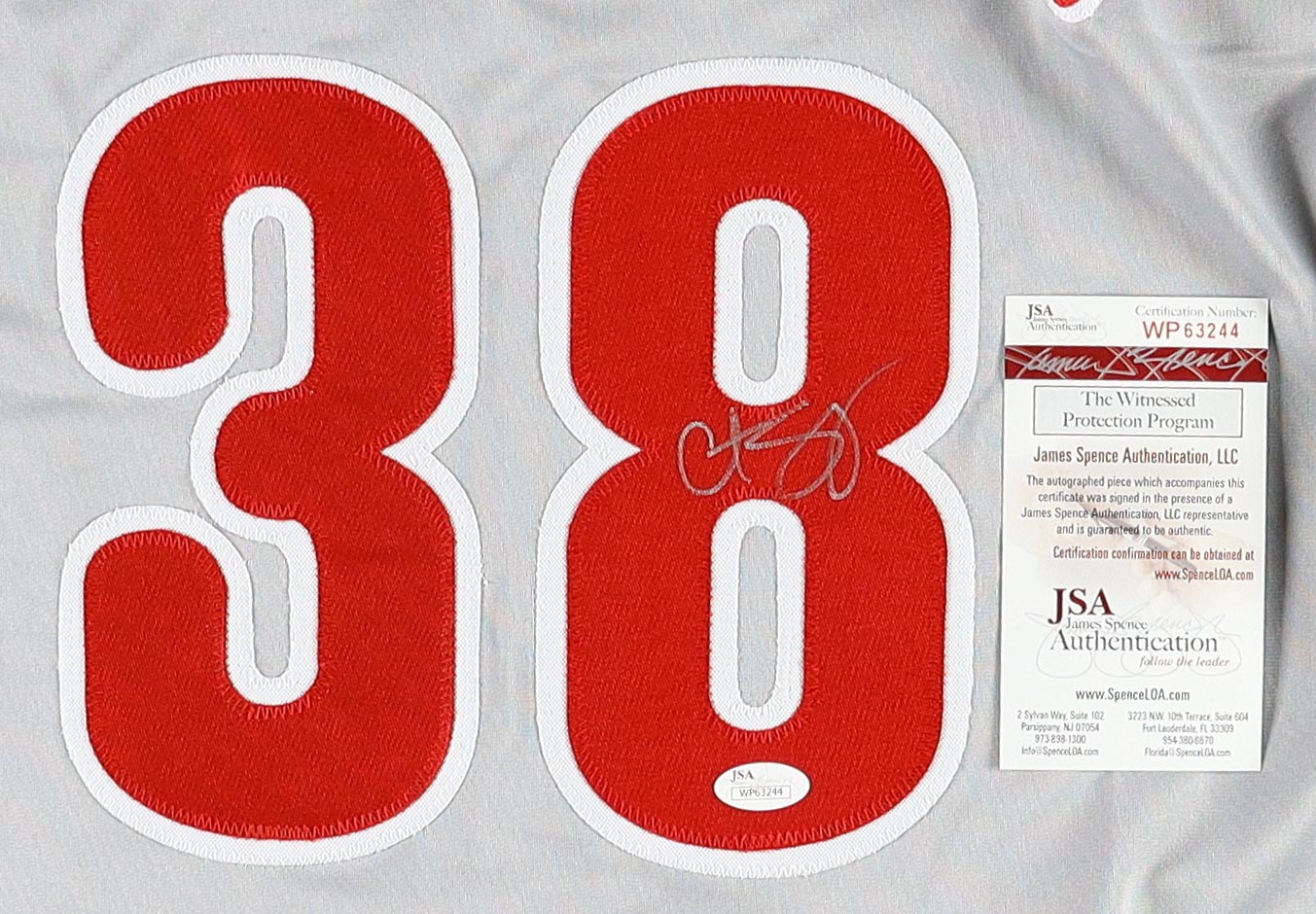 Curt Schilling Signed Jersey (JSA) at PristineAuction.com Curt Schilling Signed Jersey (JSA) at PristineAuction.com