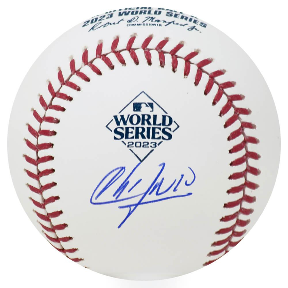 Aroldis Chapman Signed 2023 World Series Logo Baseball (Schwartz