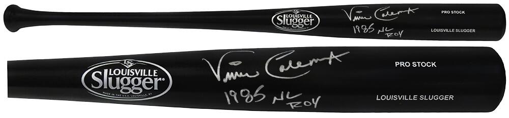 Vince Coleman Signed Louisville Slugger Baseball Bat Inscribed "1985 NL ROY" (Schwartz) at PristineAuction.com Vince Coleman Signed Louisville Slugger Baseball Bat Inscribed "1985 NL ROY" (Schwartz) at PristineAuction.com