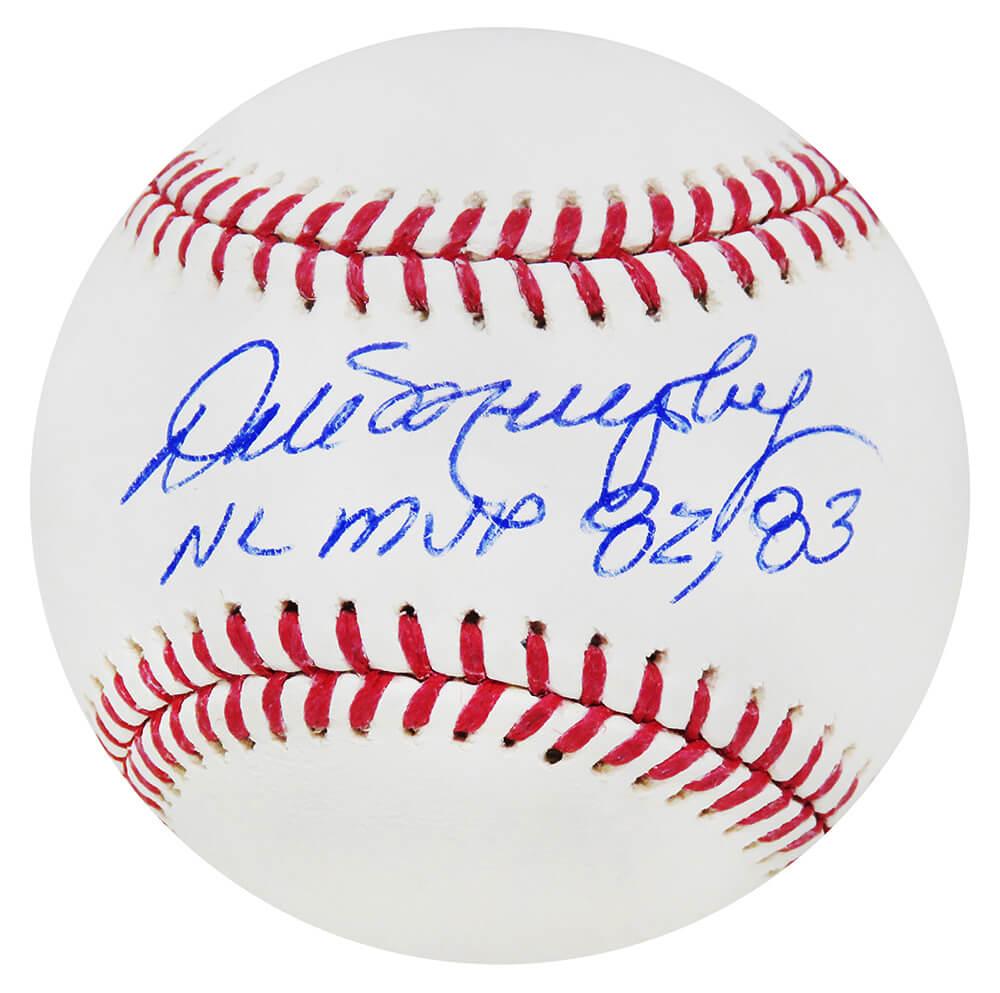Dale Murphy Signed OML Baseball Inscribed "NL MVP 82, 83" (Schwartz) at PristineAuction.com Dale Murphy Signed OML Baseball Inscribed "NL MVP 82, 83" (Schwartz) at PristineAuction.com