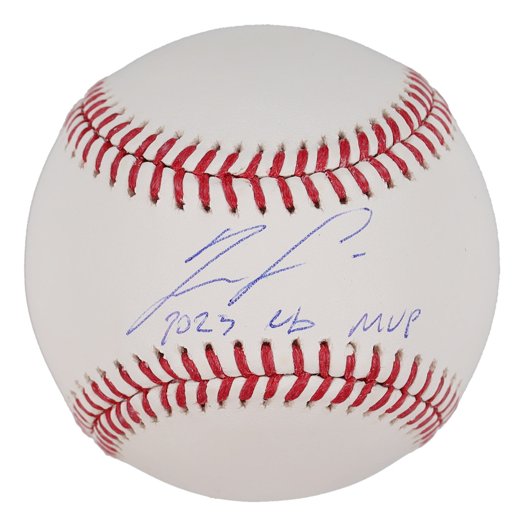 Ronald Acuna Jr. Signed OML Baseball Inscribed "2023 NL MVP" (Beckett) at PristineAuction.com Ronald Acuna Jr. Signed OML Baseball Inscribed "2023 NL MVP" (Beckett) at PristineAuction.com