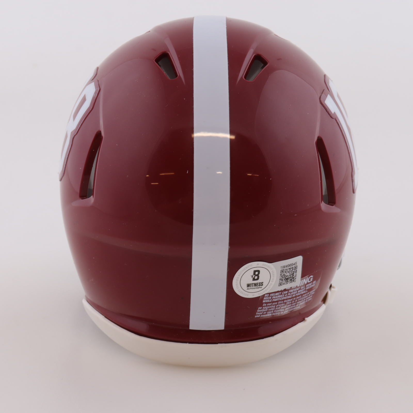 Nick Saban Signed Alabama Crimson Tide Speed Mini Helmet (Beckett) at PristineAuction.com Nick Saban Signed Alabama Crimson Tide Speed Mini Helmet (Beckett) at PristineAuction.com