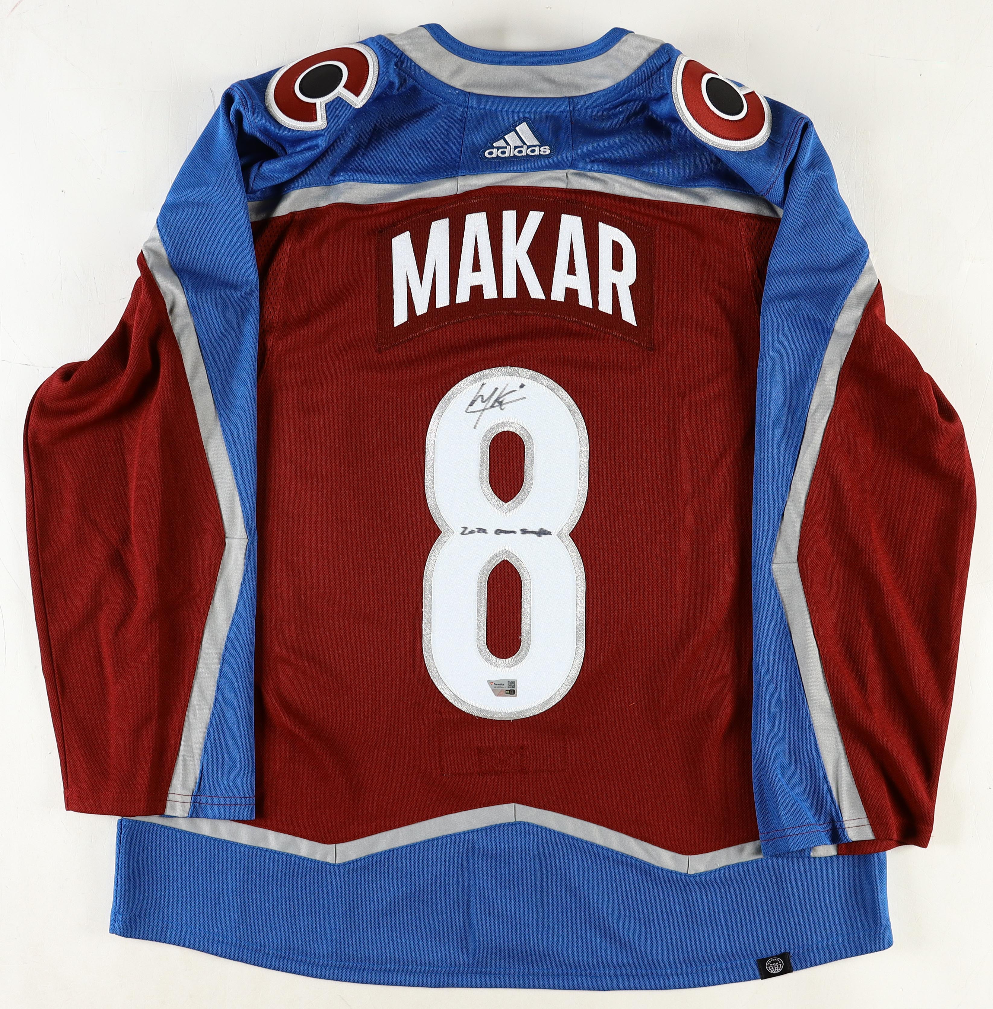 Cale Makar Signed Avalanche Adidas Jersey Inscribed "2022 Conn Smythe" (Fanatics) at PristineAuction.com Cale Makar Signed Avalanche Adidas Jersey Inscribed "2022 Conn Smythe" (Fanatics) at PristineAuction.com