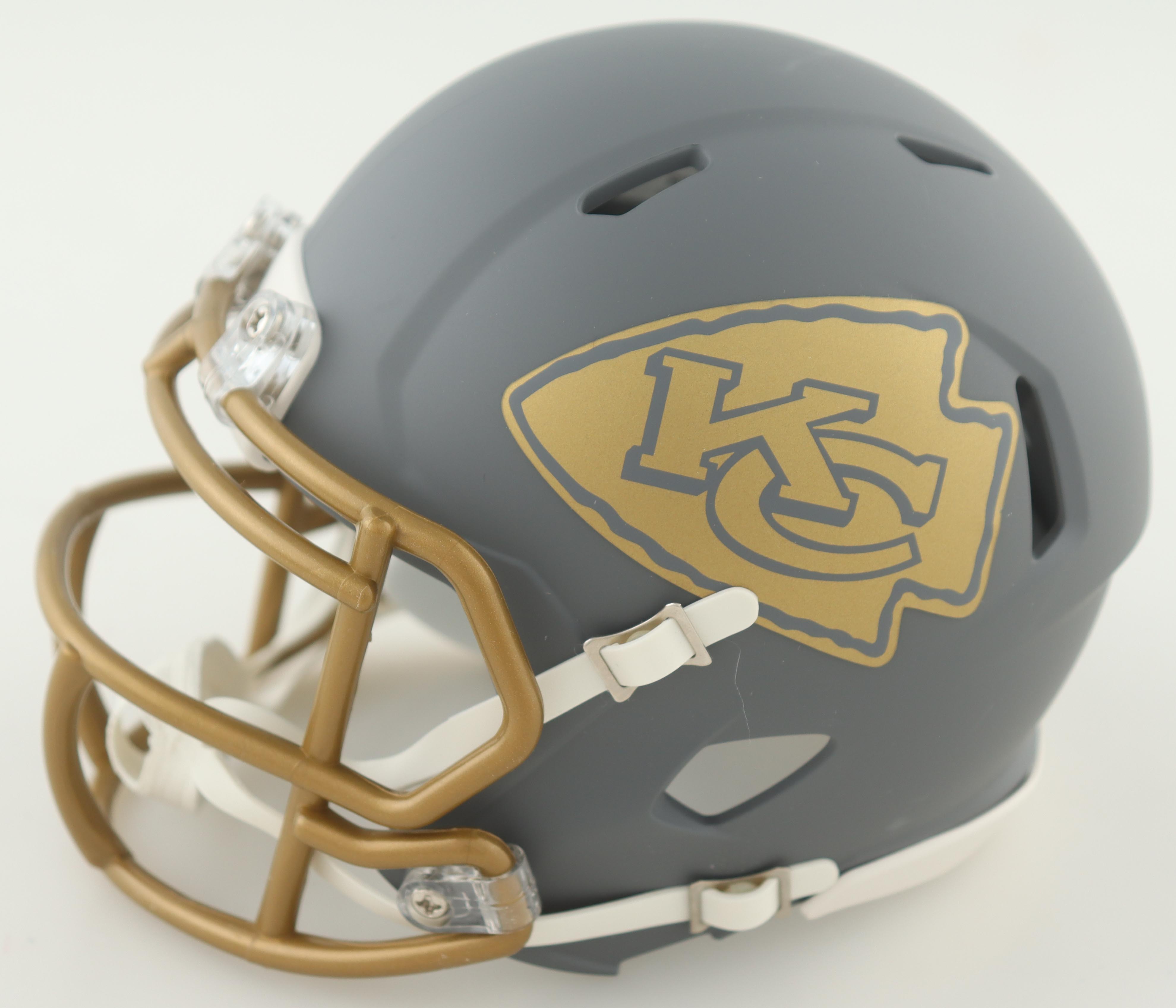 Christian Okoye Signed Chiefs Slate Alternate Speed Mini Helmet (Beckett) at PristineAuction.com Christian Okoye Signed Chiefs Slate Alternate Speed Mini Helmet (Beckett) at PristineAuction.com