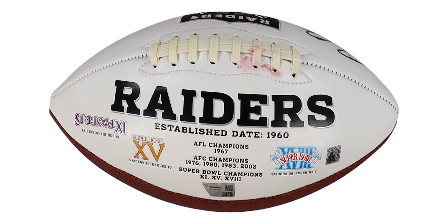 Josh Jacobs Signed Raiders Logo Football (Fanatics & Jacobs) at PristineAuction.com Josh Jacobs Signed Raiders Logo Football (Fanatics & Jacobs) at PristineAuction.com