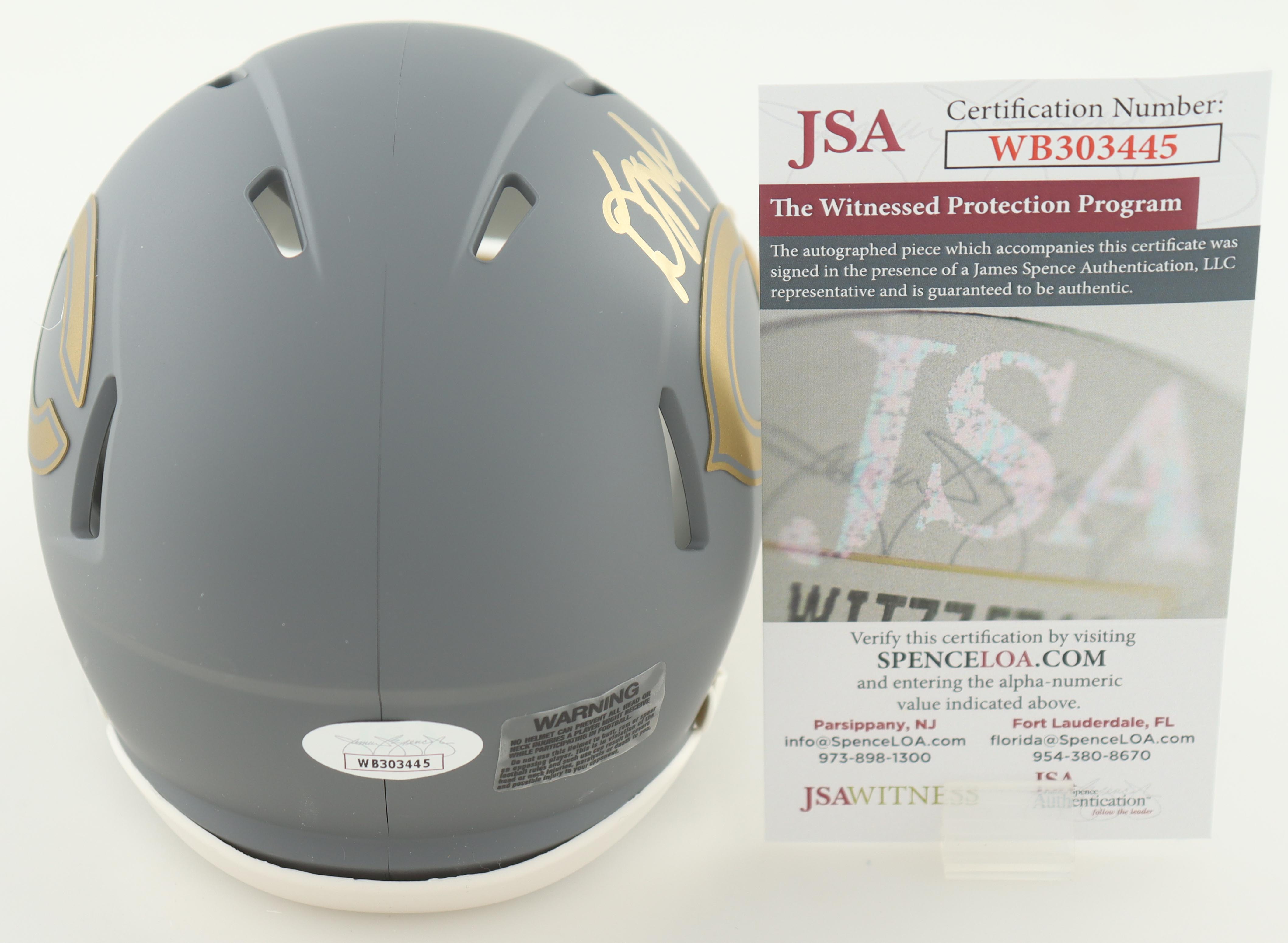 D. J. Moore Signed Bears Slate Alternate Speed Mini Helmet (JSA) at PristineAuction.com D. J. Moore Signed Bears Slate Alternate Speed Mini Helmet (JSA) at PristineAuction.com