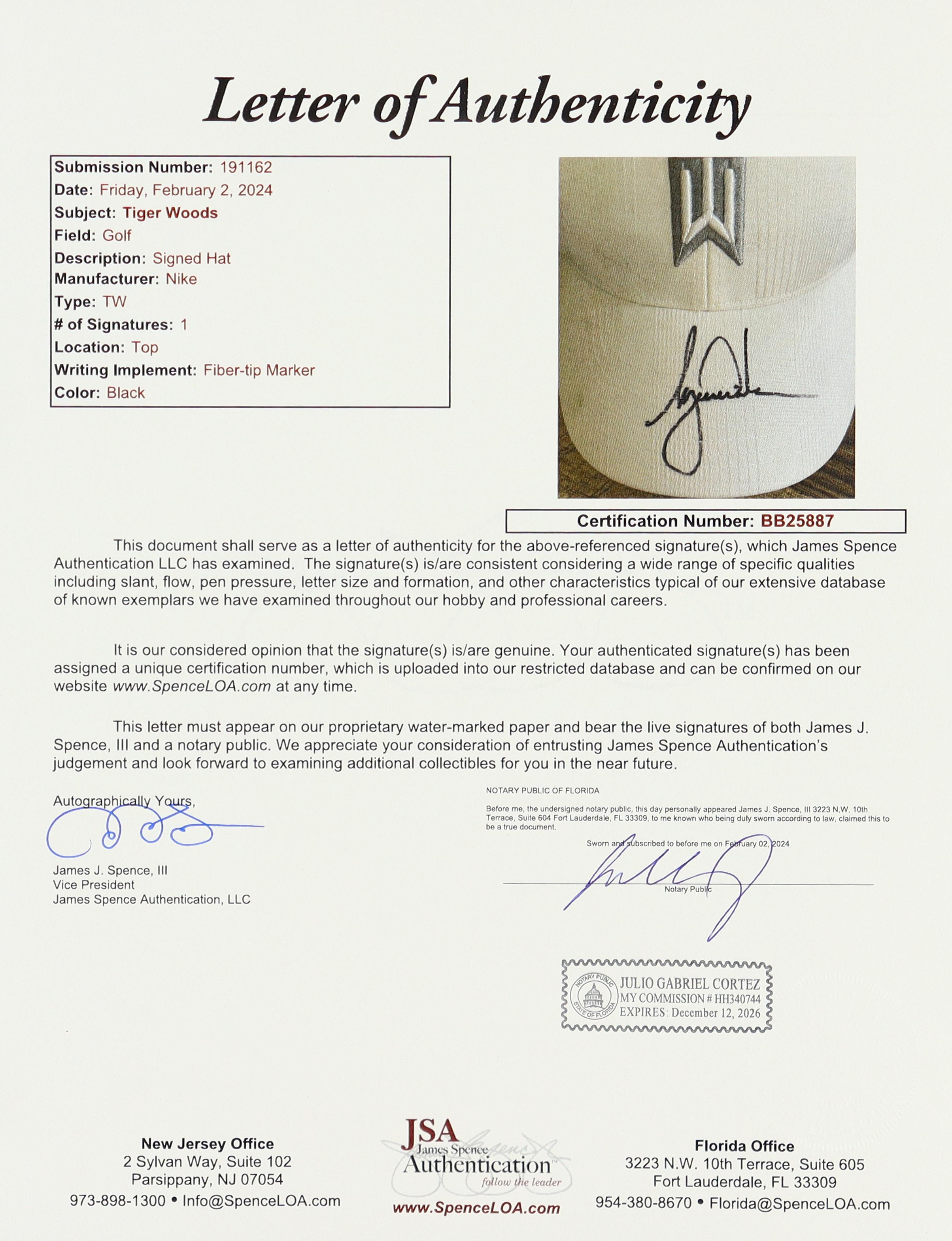 Tiger Woods Signed Nike Player Model Hat (JSA) at PristineAuction.com Tiger Woods Signed Nike Player Model Hat (JSA) at PristineAuction.com