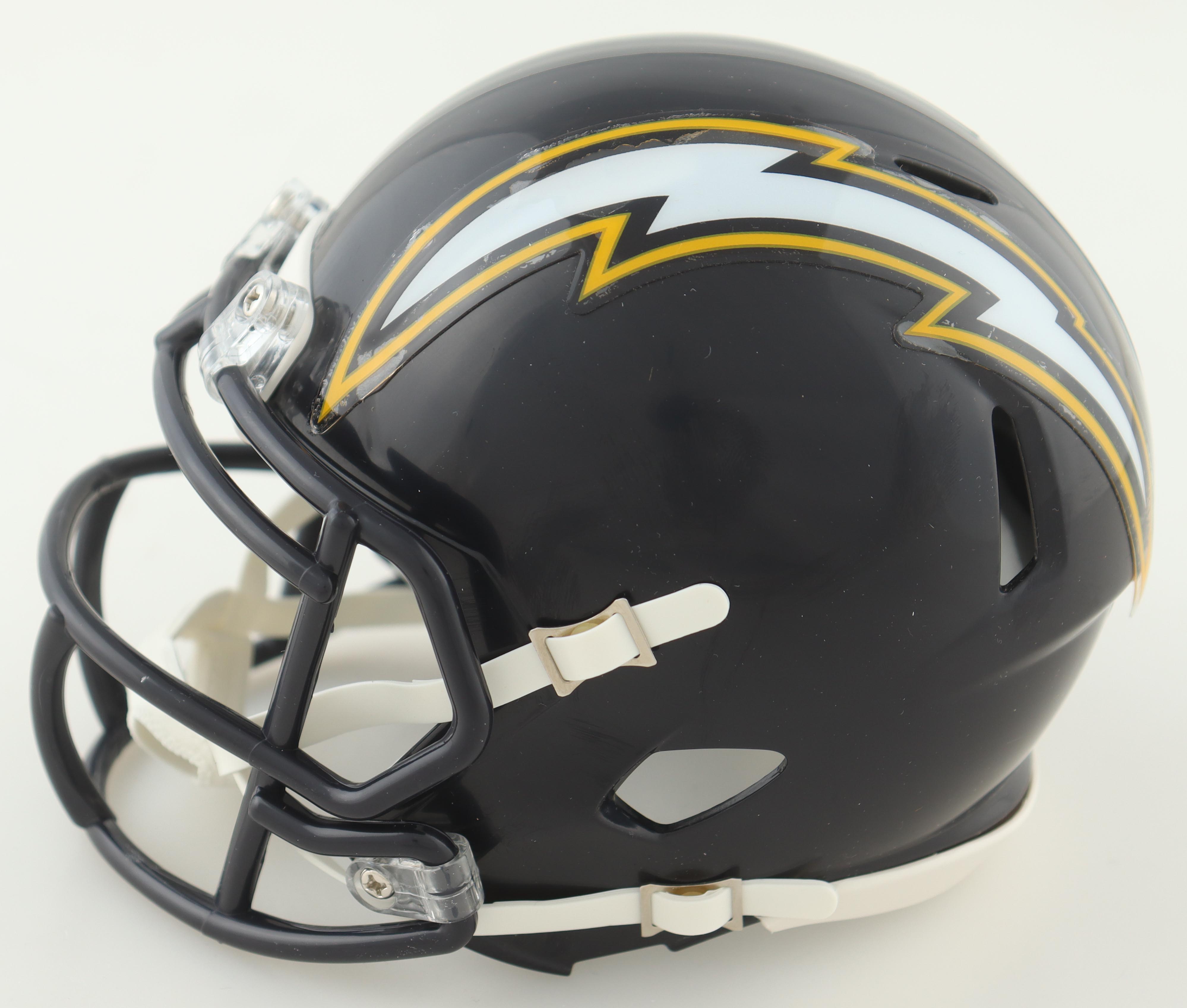 Tuli Tuipulotu Signed Chargers Speed Mini Helmet Inscribed "Bolt Up" (Beckett) at PristineAuction.com Tuli Tuipulotu Signed Chargers Speed Mini Helmet Inscribed "Bolt Up" (Beckett) at PristineAuction.com
