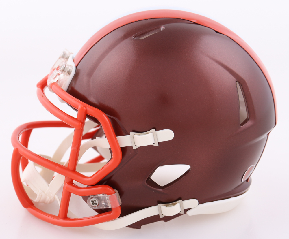 Hanford Dixon & Frank Minnifield Signed Browns Speed Mini Helmet Inscribed "Dog Pound" (Beckett) at PristineAuction.com Hanford Dixon & Frank Minnifield Signed Browns Speed Mini Helmet Inscribed "Dog Pound" (Beckett) at PristineAuction.com