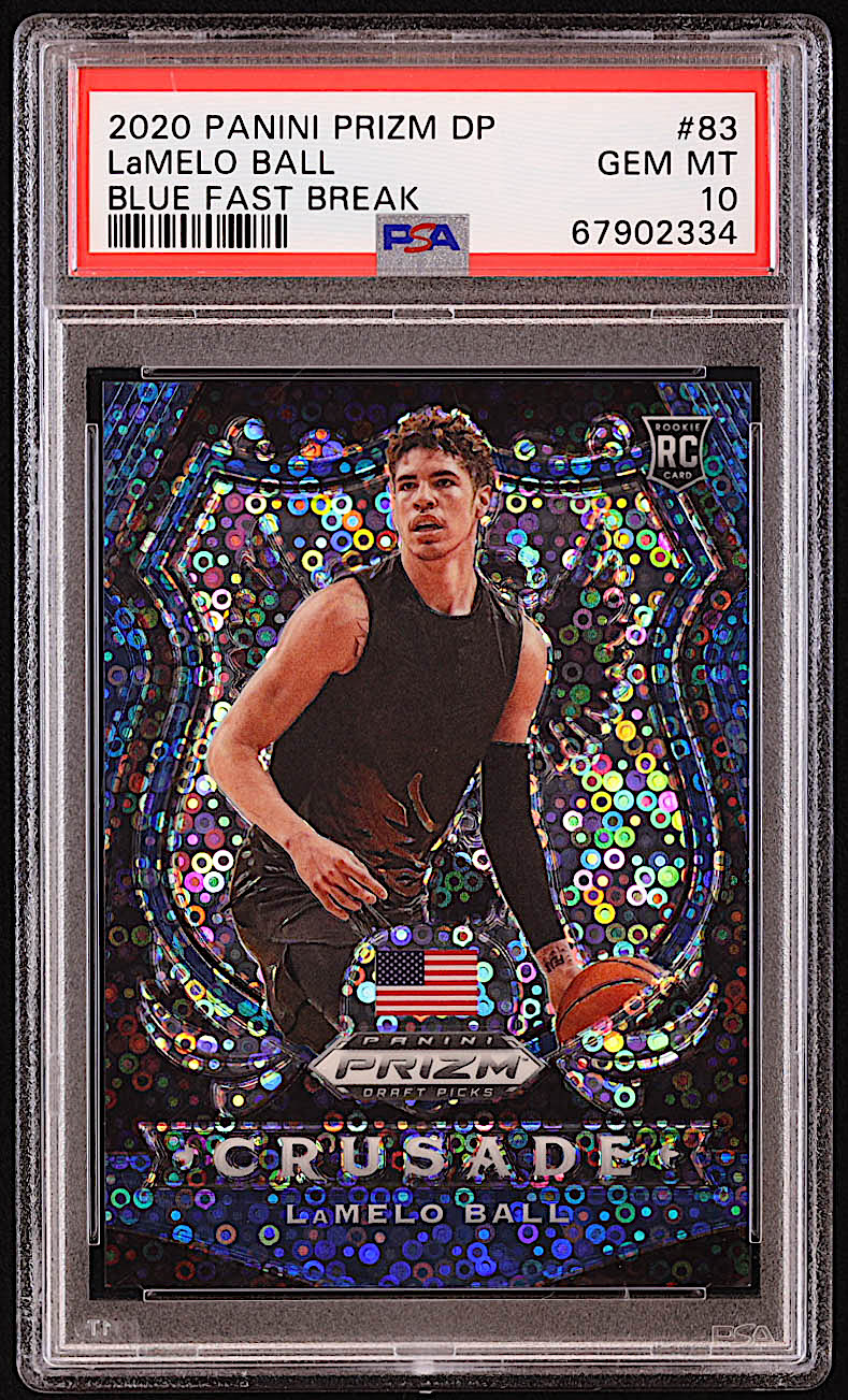 LaMelo Ball 2020-21 Panini Prizm Draft Picks Prizms Fast Break Blue #83 CR RC #144/175 (PSA 10) at PristineAuction.com LaMelo Ball 2020-21 Panini Prizm Draft Picks Prizms Fast Break Blue #83 CR RC #144/175 (PSA 10) at PristineAuction.com