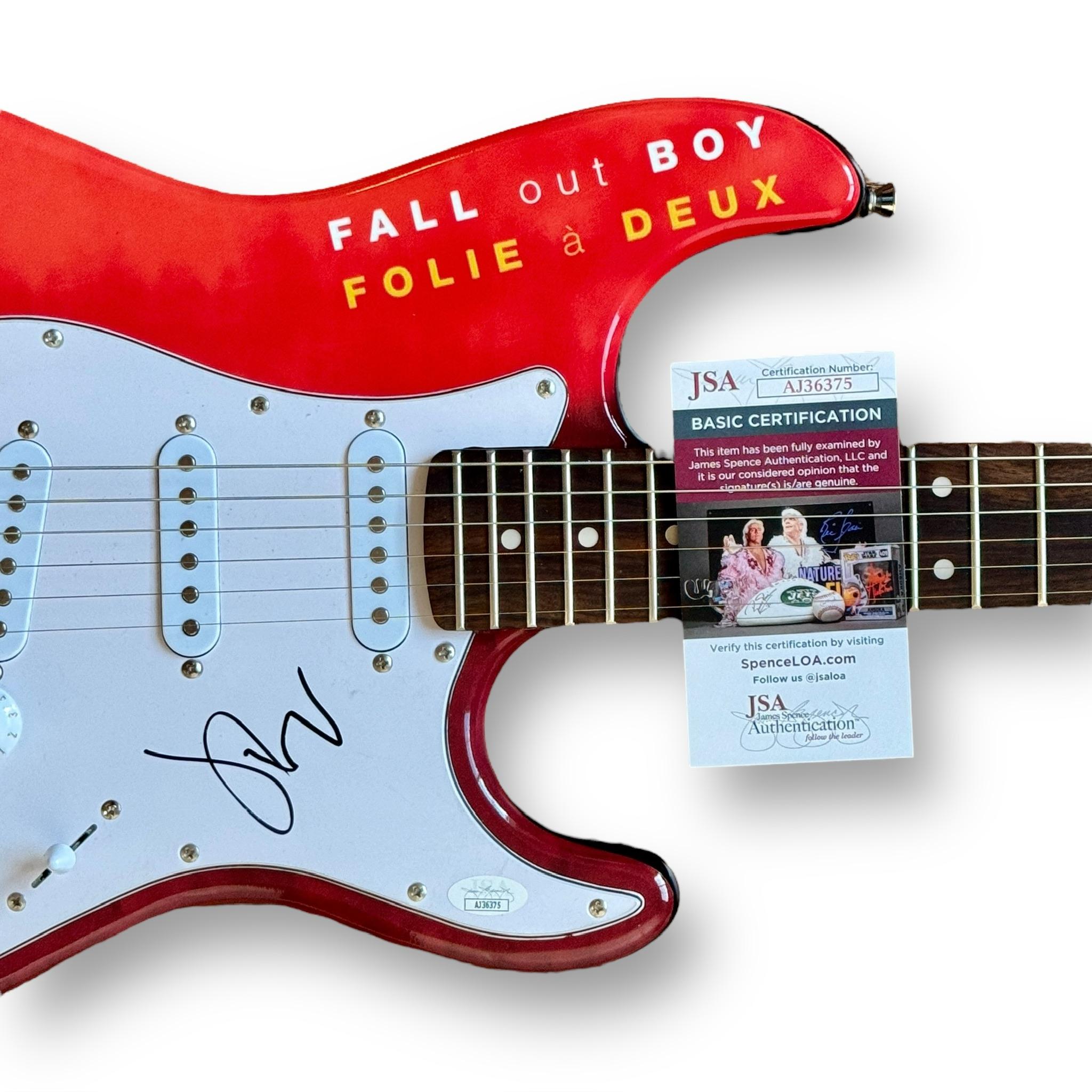 Pete Wentz Signed Custom "Fall Out Boy" Stratocaster Style Guitar (JSA) at PristineAuction.com Pete Wentz Signed Custom "Fall Out Boy" Stratocaster Style Guitar (JSA) at PristineAuction.com