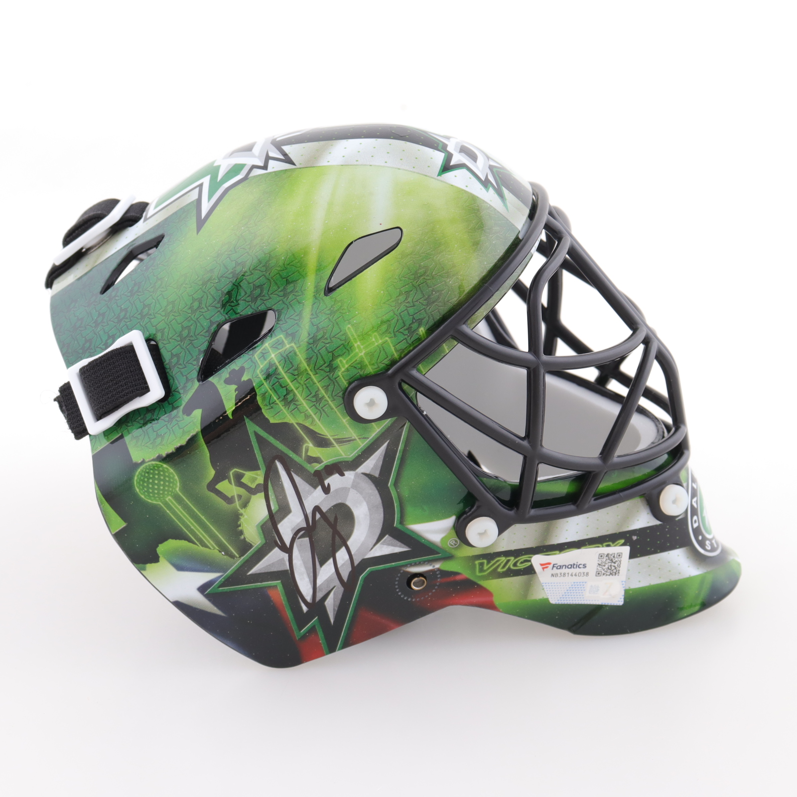 Jake Oettinger Signed Stars Mini Hockey Goalie Mask (Fanatics) at PristineAuction.com Jake Oettinger Signed Stars Mini Hockey Goalie Mask (Fanatics) at PristineAuction.com