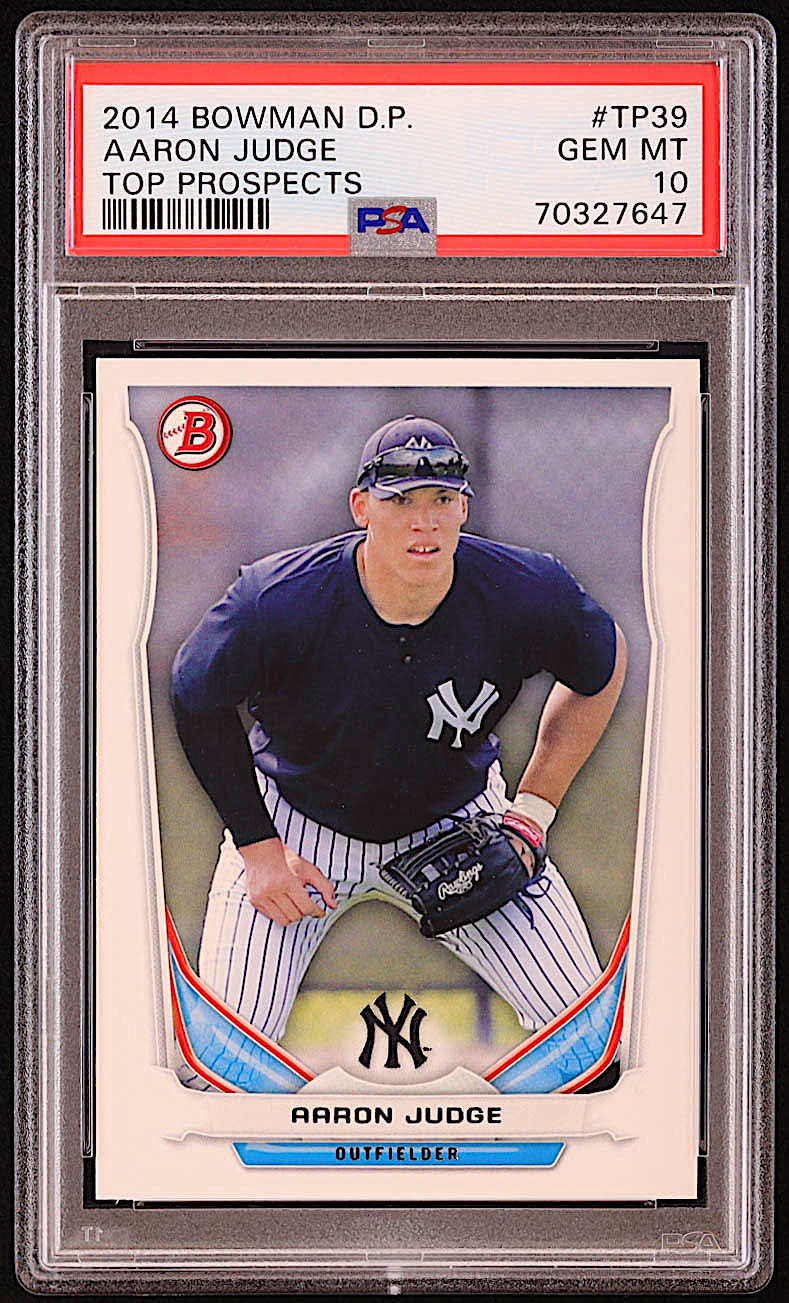 Aaron Judge 2014 Bowman Draft Top Prospects #TP39 RC (PSA 10) at PristineAuction.com Aaron Judge 2014 Bowman Draft Top Prospects #TP39 RC (PSA 10) at PristineAuction.com