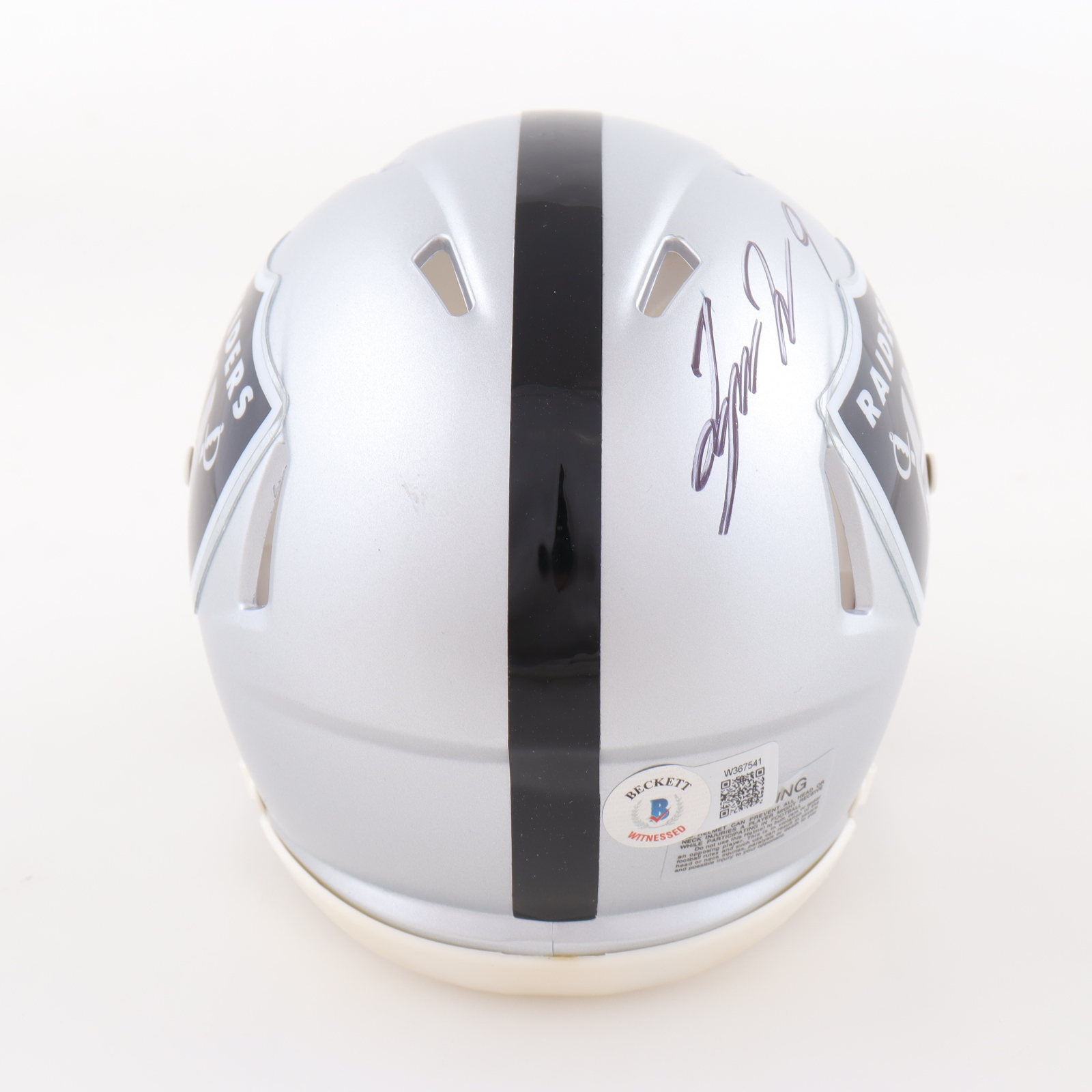 Tyree Wilson Signed Raiders Speed Mini Helmet (Beckett) at PristineAuction.com Tyree Wilson Signed Raiders Speed Mini Helmet (Beckett) at PristineAuction.com