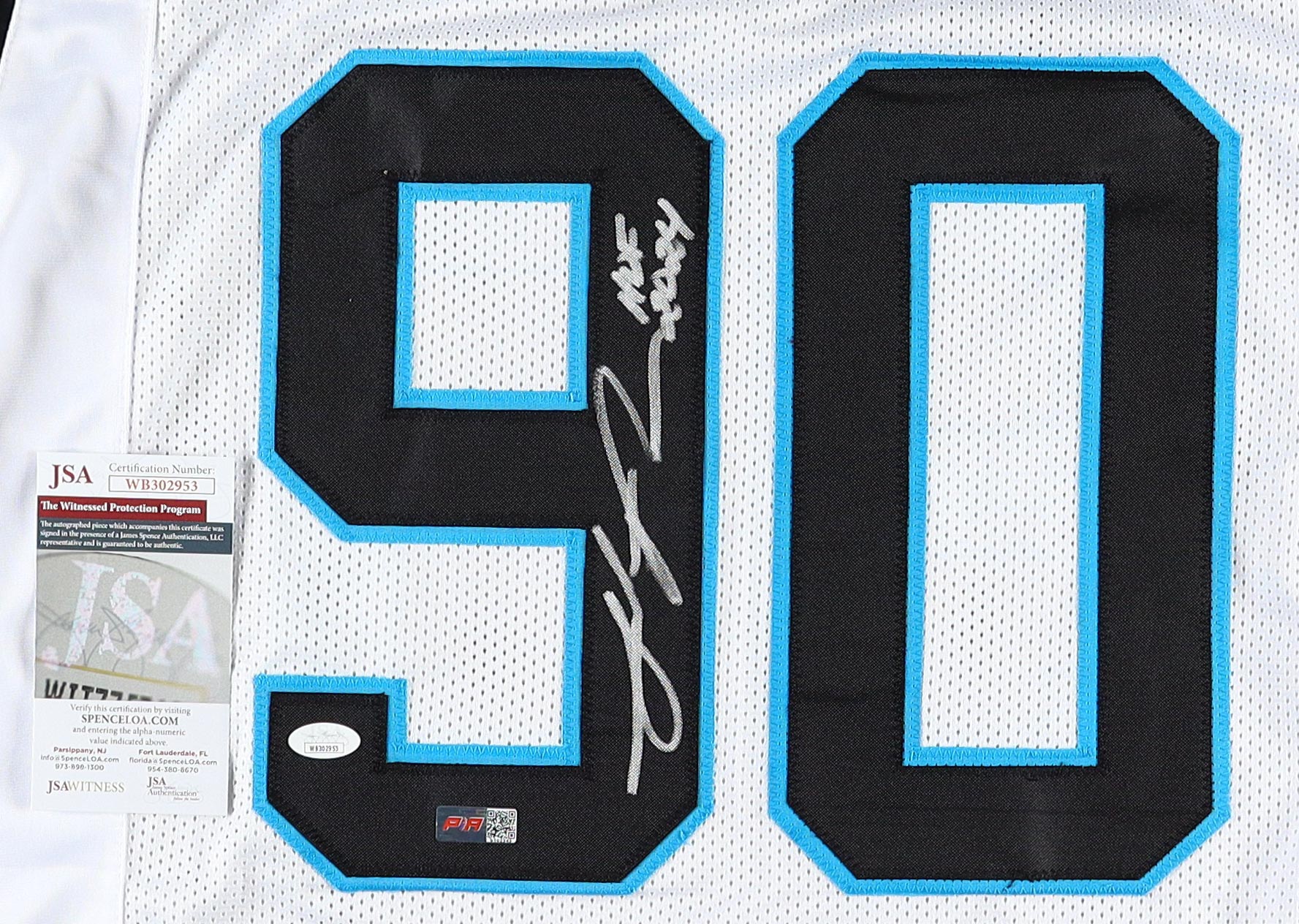 Julius Peppers Signed Jersey Inscribed "HOF 2024" (JSA) at PristineAuction.com Julius Peppers Signed Jersey Inscribed "HOF 2024" (JSA) at PristineAuction.com