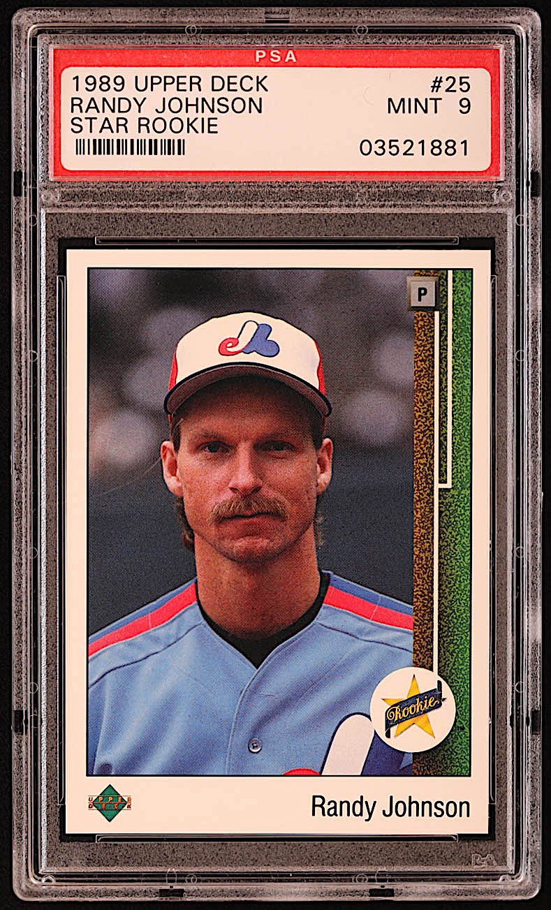 Randy Johnson 1989 Upper Deck #25 RC (PSA 9) at PristineAuction.com Randy Johnson 1989 Upper Deck #25 RC (PSA 9) at PristineAuction.com