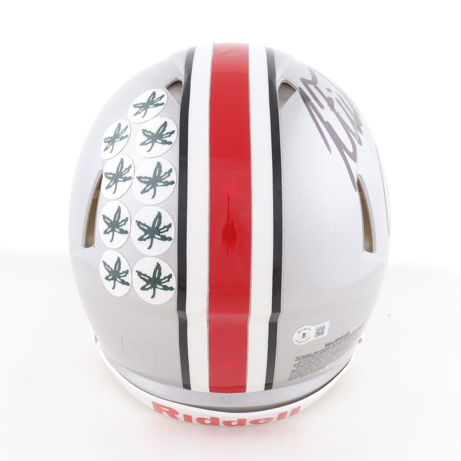 Justin Fields Signed Ohio State Buckeyes Full-Size Authentic On-Field Speed Helmet Inscribed "Go Bucks" (Beckett) at PristineAuction.com Justin Fields Signed Ohio State Buckeyes Full-Size Authentic On-Field Speed Helmet Inscribed "Go Bucks" (Beckett) at PristineAuction.com