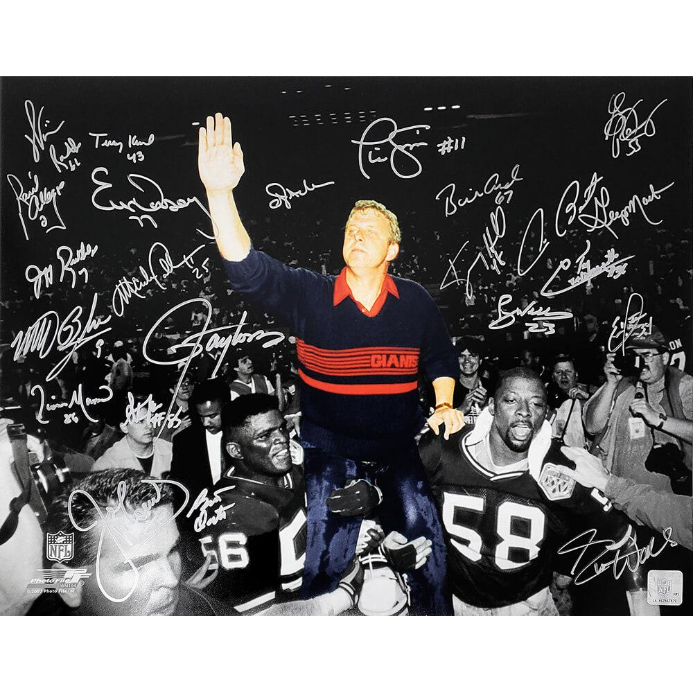 Giants Super Bowl XXI/XXV 16x20 Photo Team-Signed by (23) with Phil ...