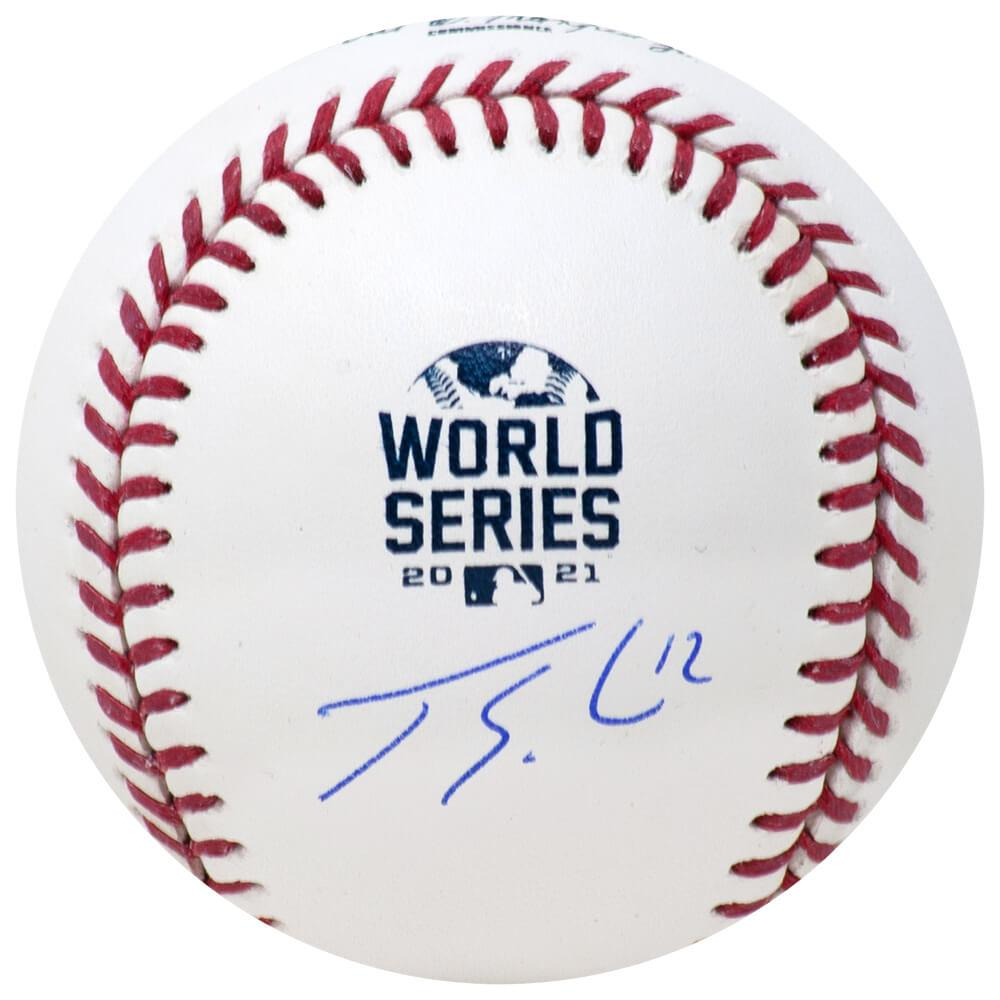 Soler Signed 2021 World Series Baseball (Schwartz) Pristine Auction