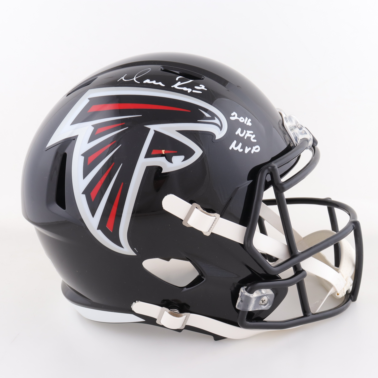 Matt Ryan Signed Falcons Full-Size Authentic Speed Helmet Inscribed "2016 NFL MVP" (Beckett) at PristineAuction.com Matt Ryan Signed Falcons Full-Size Authentic Speed Helmet Inscribed "2016 NFL MVP" (Beckett) at PristineAuction.com