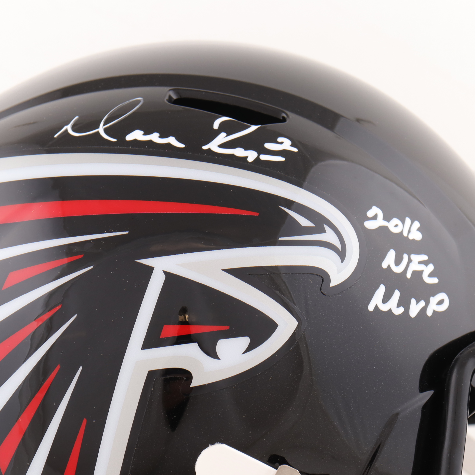 Matt Ryan Signed Falcons Full-Size Authentic Speed Helmet Inscribed "2016 NFL MVP" (Beckett) at PristineAuction.com Matt Ryan Signed Falcons Full-Size Authentic Speed Helmet Inscribed "2016 NFL MVP" (Beckett) at PristineAuction.com