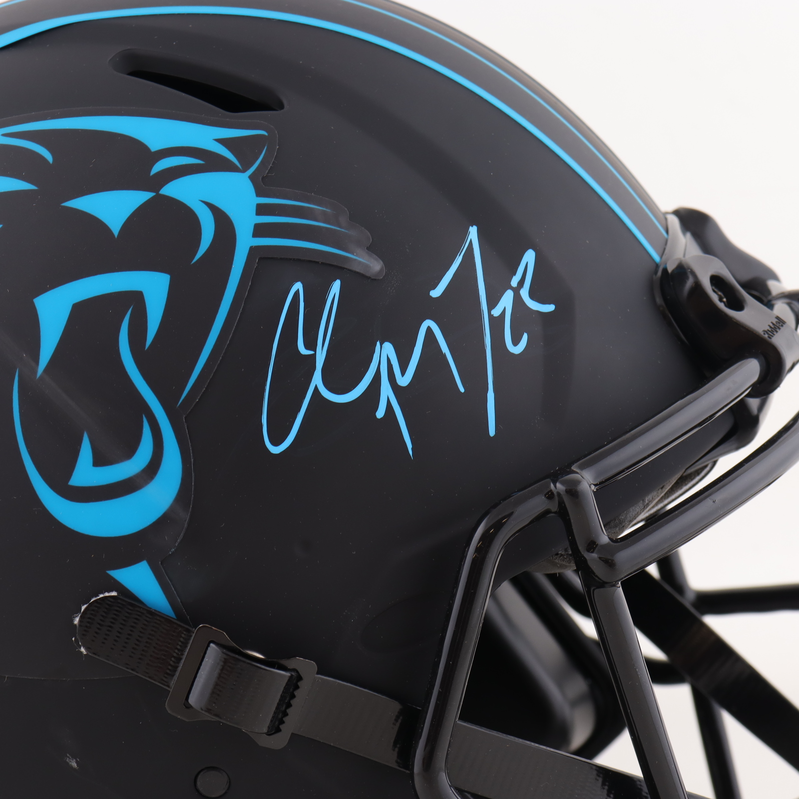 Christian McCaffrey Signed Panthers Full-Size On-Field Authentic Eclipse Alternate Speed Helmet (Beckett) at PristineAuction.com Christian McCaffrey Signed Panthers Full-Size On-Field Authentic Eclipse Alternate Speed Helmet (Beckett) at PristineAuction.com