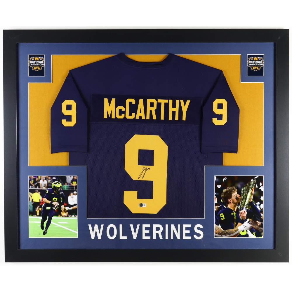 j-j-mccarthy-signed-custom-framed-jersey-display-beckett-pristine