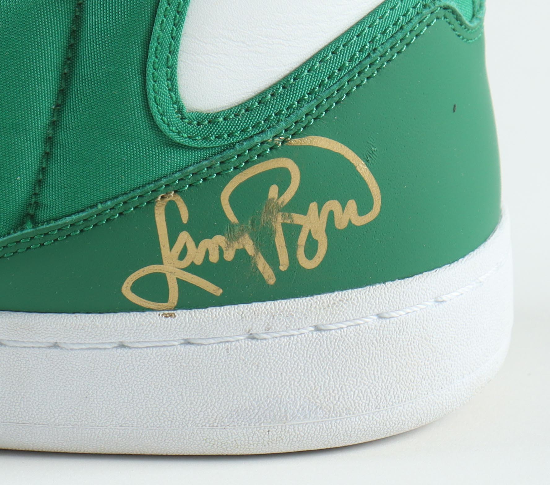 Larry Bird Signed Converse Special Edition 1984 Boston Celtics Championship Basketball Shoe with Display Case (PSA) at PristineAuction.com Larry Bird Signed Converse Special Edition 1984 Boston Celtics Championship Basketball Shoe with Display Case (PSA) at PristineAuction.com