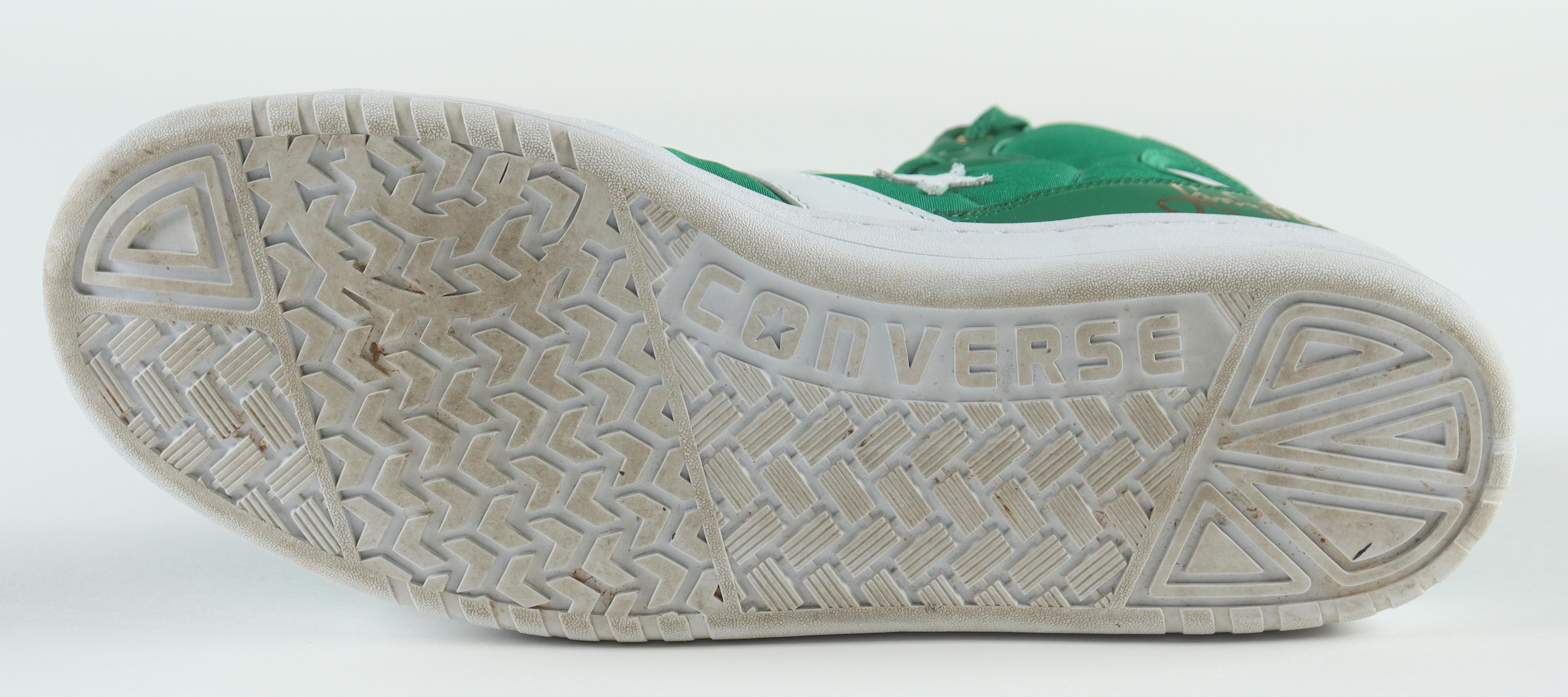 Larry Bird Signed Converse Special Edition 1984 Boston Celtics Championship Basketball Shoe with Display Case (PSA) at PristineAuction.com Larry Bird Signed Converse Special Edition 1984 Boston Celtics Championship Basketball Shoe with Display Case (PSA) at PristineAuction.com