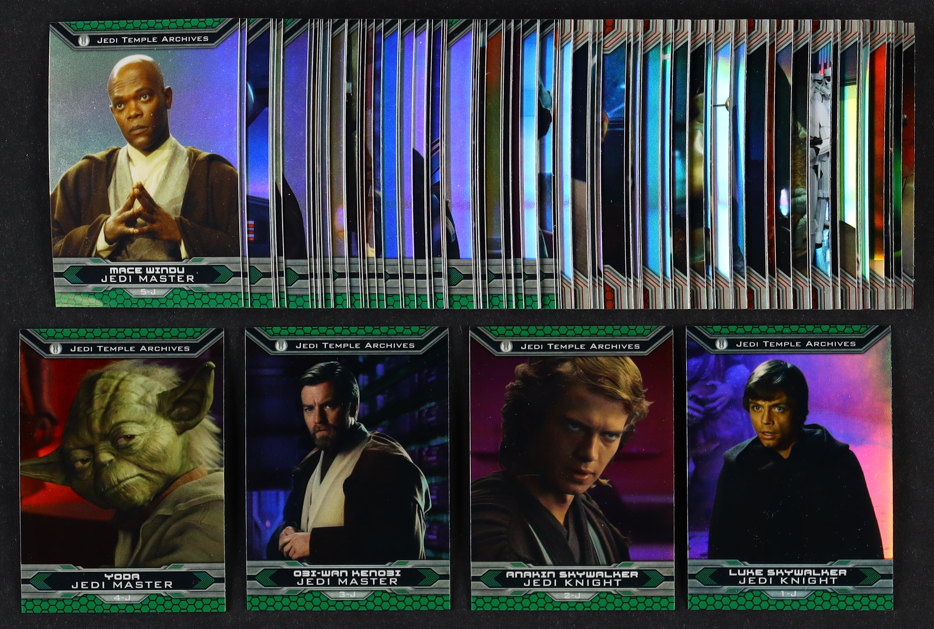 2015 Topps Chrome Star Wars Perspectives Jedi vs. Sith Complete Refractor Set of (100) Cards with Yoda #4J, Obi-Wan Kenobi #3J, Anakin Skywalker #2J, Luke Skywalker #1J at PristineAuction.com 2015 Topps Chrome Star Wars Perspectives Jedi vs. Sith Complete Refractor Set of (100) Cards with Yoda #4J, Obi-Wan Kenobi #3J, Anakin Skywalker #2J, Luke Skywalker #1J at PristineAuction.com