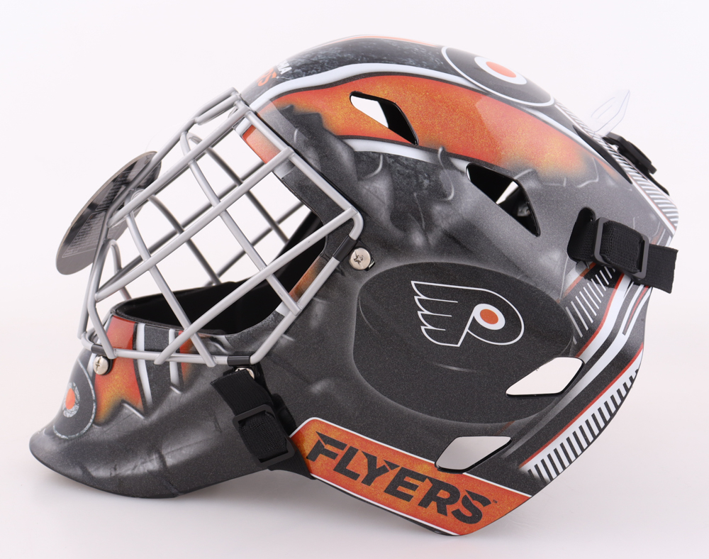 Carter Hart Signed Flyers Hockey Full-Size Goaltender Helmet (Fanatics) at PristineAuction.com Carter Hart Signed Flyers Hockey Full-Size Goaltender Helmet (Fanatics) at PristineAuction.com