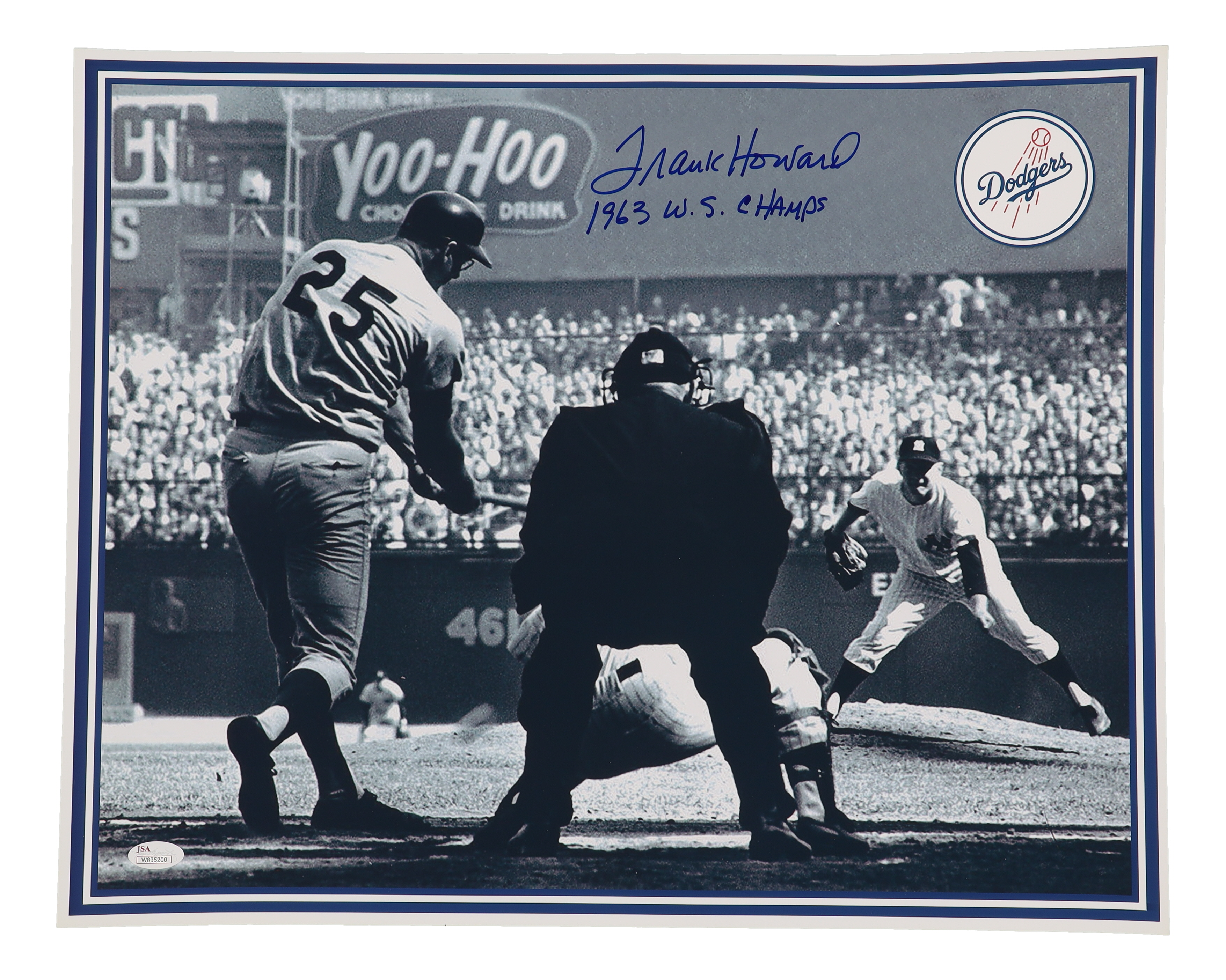 Frank Howard Signed Dodgers 16x20 Photo Inscribed "1963 W.S. Champs" (JSA) at PristineAuction.com Frank Howard Signed Dodgers 16x20 Photo Inscribed "1963 W.S. Champs" (JSA) at PristineAuction.com