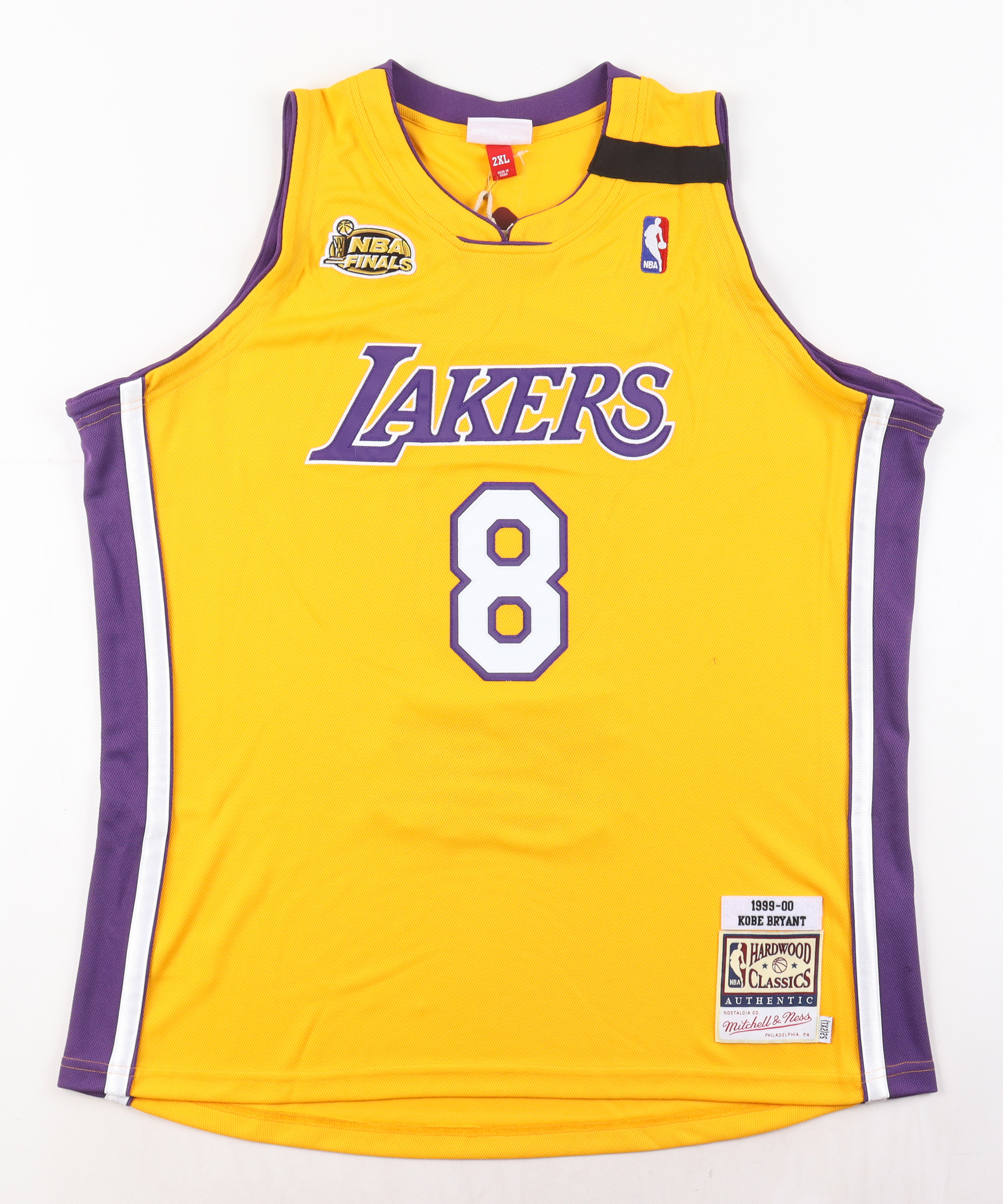 Kobe Bryant Signed LE 1999-00 Lakers Mitchell & Ness Jersey with NBA Finals Patch #4/8 (PSA & Beckett) at PristineAuction.com Kobe Bryant Signed LE 1999-00 Lakers Mitchell & Ness Jersey with NBA Finals Patch #4/8 (PSA & Beckett) at PristineAuction.com