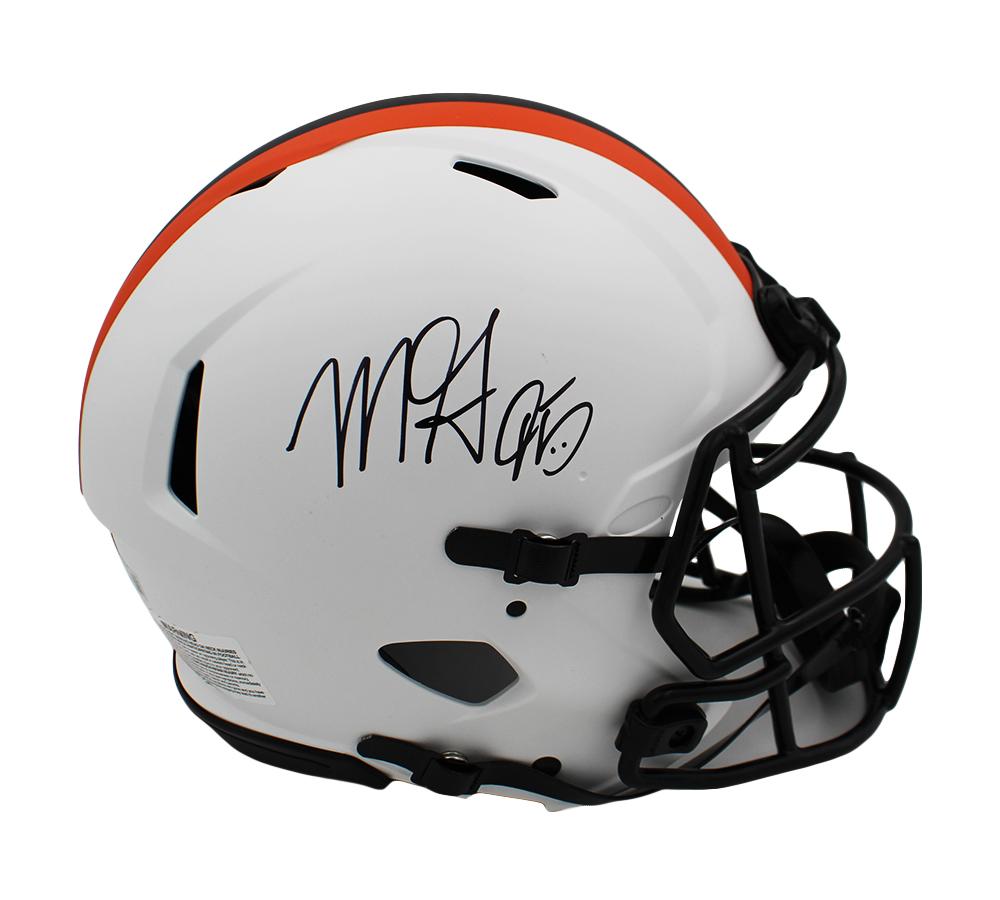 Myles Garrett Signed Browns Full-Size Authentic On-Field Lunar Eclipse Alternate Speed Helmet (Beckett) at PristineAuction.com Myles Garrett Signed Browns Full-Size Authentic On-Field Lunar Eclipse Alternate Speed Helmet (Beckett) at PristineAuction.com