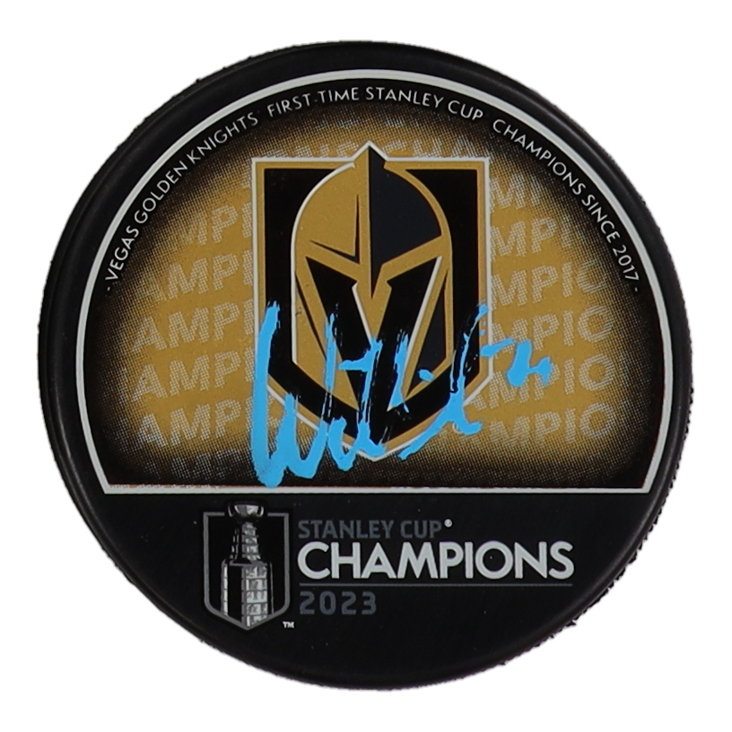 William Karlsson Signed Golden Knights 2023 Stanley Cup Champions Logo Hockey Puck (Fanatics) at PristineAuction.com William Karlsson Signed Golden Knights 2023 Stanley Cup Champions Logo Hockey Puck (Fanatics) at PristineAuction.com